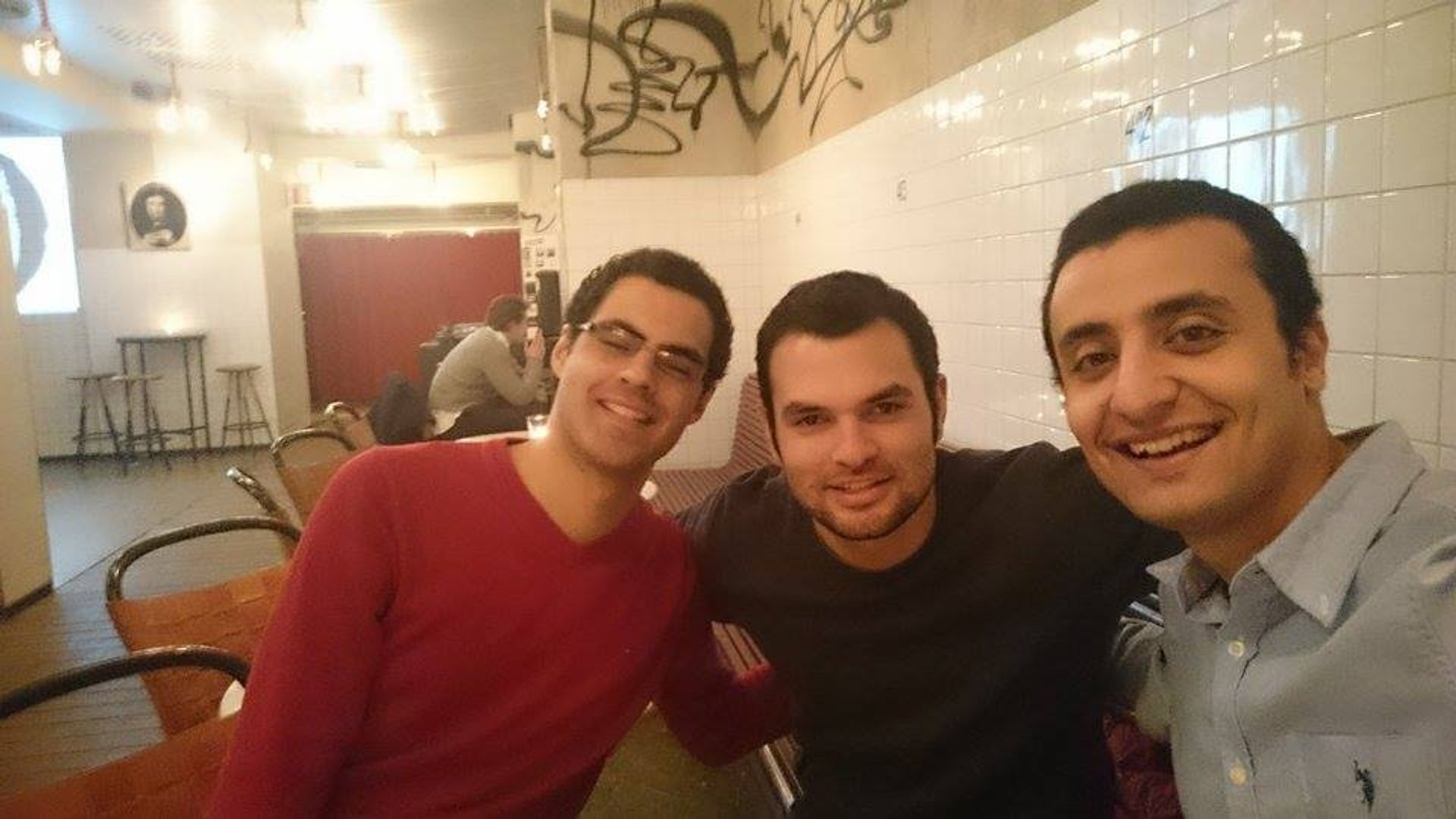From left to right- my pals Omar, Louis and Magdy- from Egypt, Mexico, and Egypt respectively.