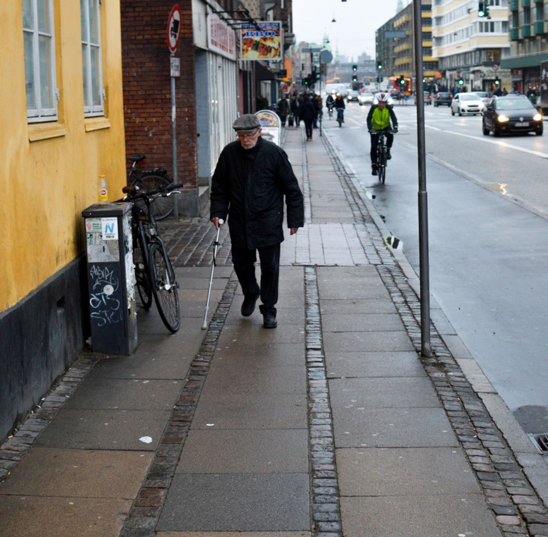 Old man walking on the street
