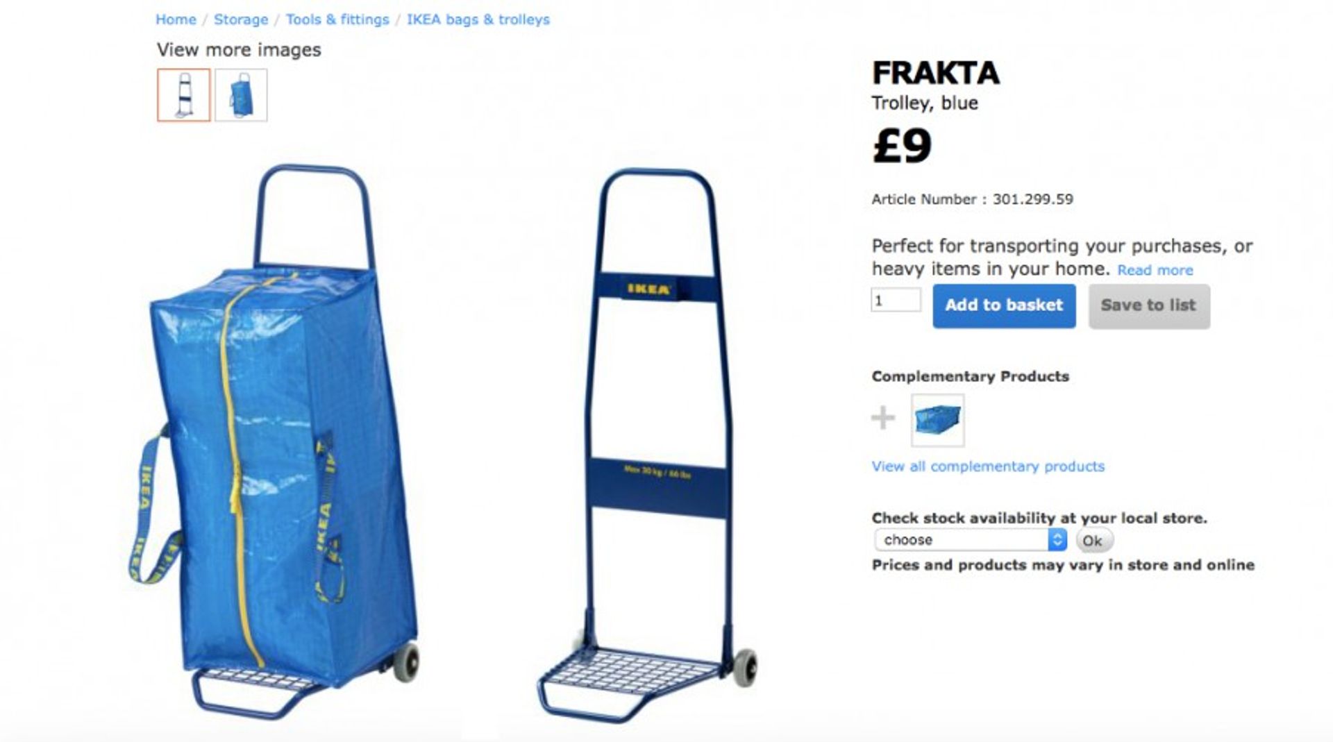 Ikea frakta