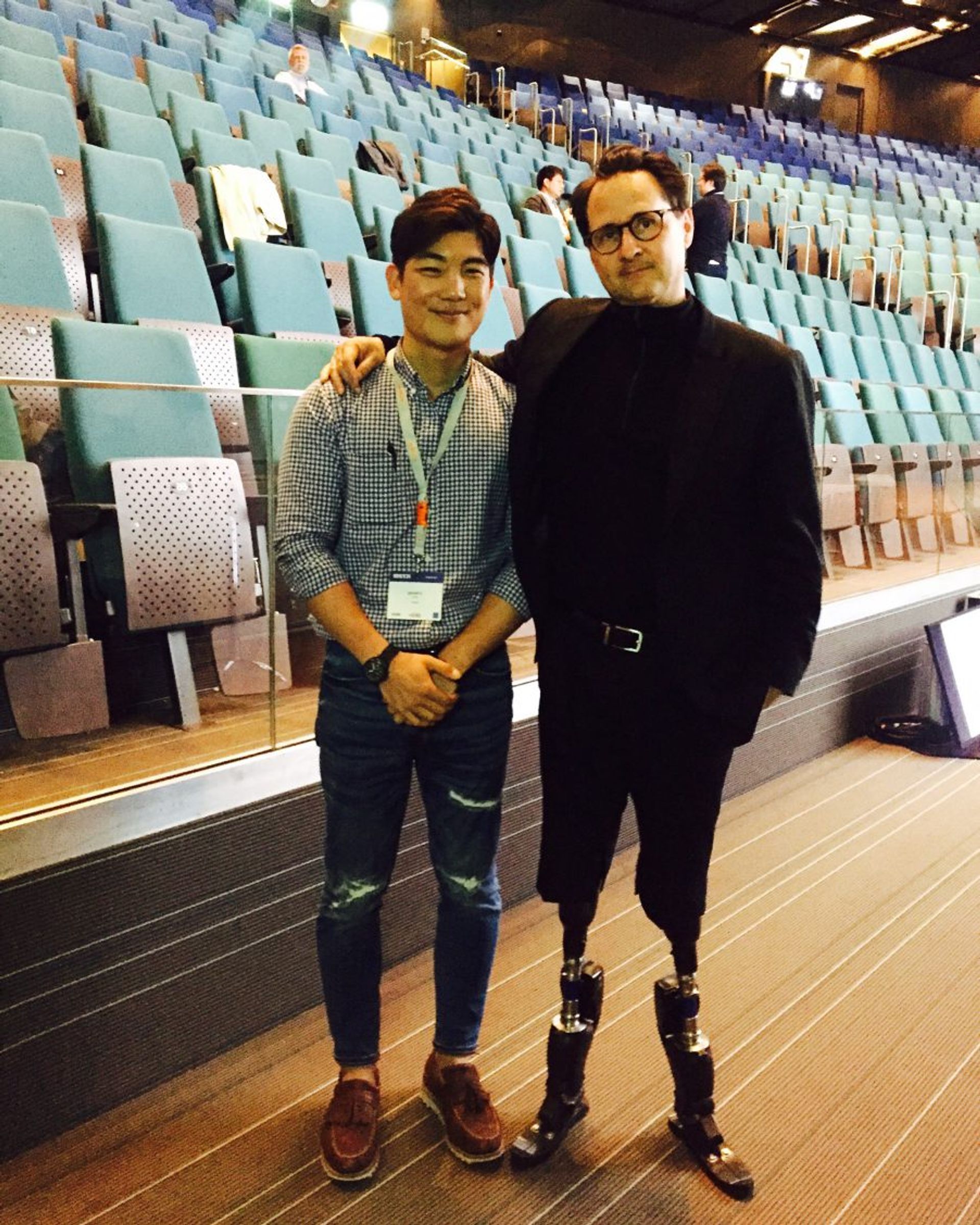 Ji Seung from South Korea and Dr.Hugh Herr