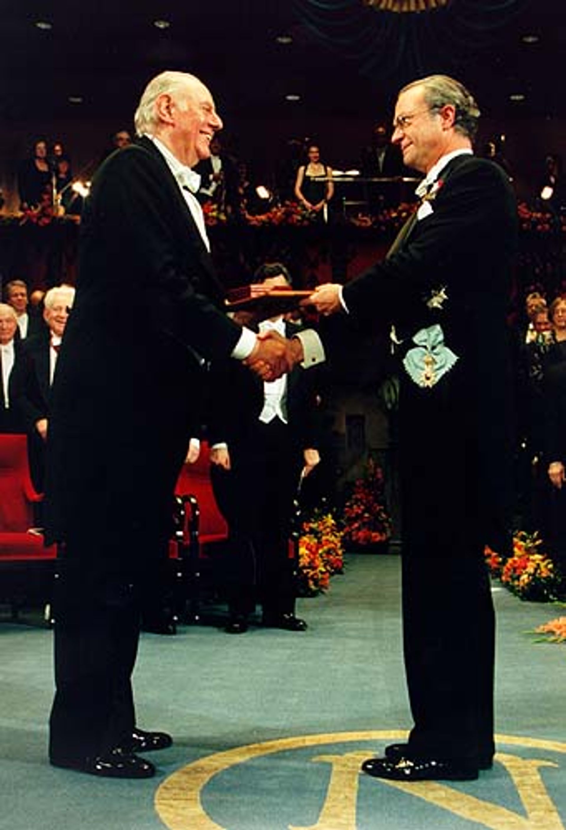 Dario Fo and His Majesty King Carl XVI Gustaf of Sweden - 1997
