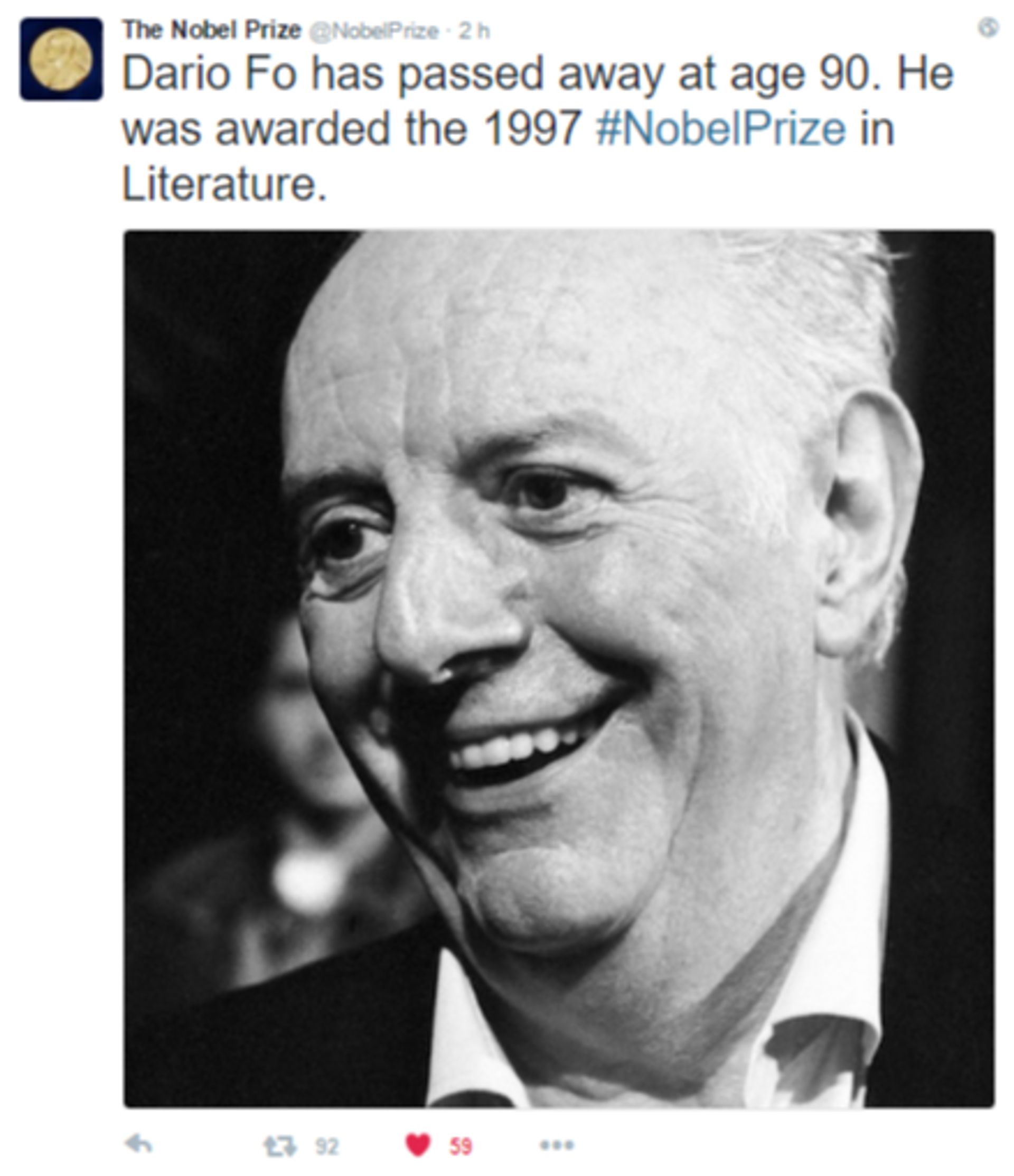 Twitter Dario Fo