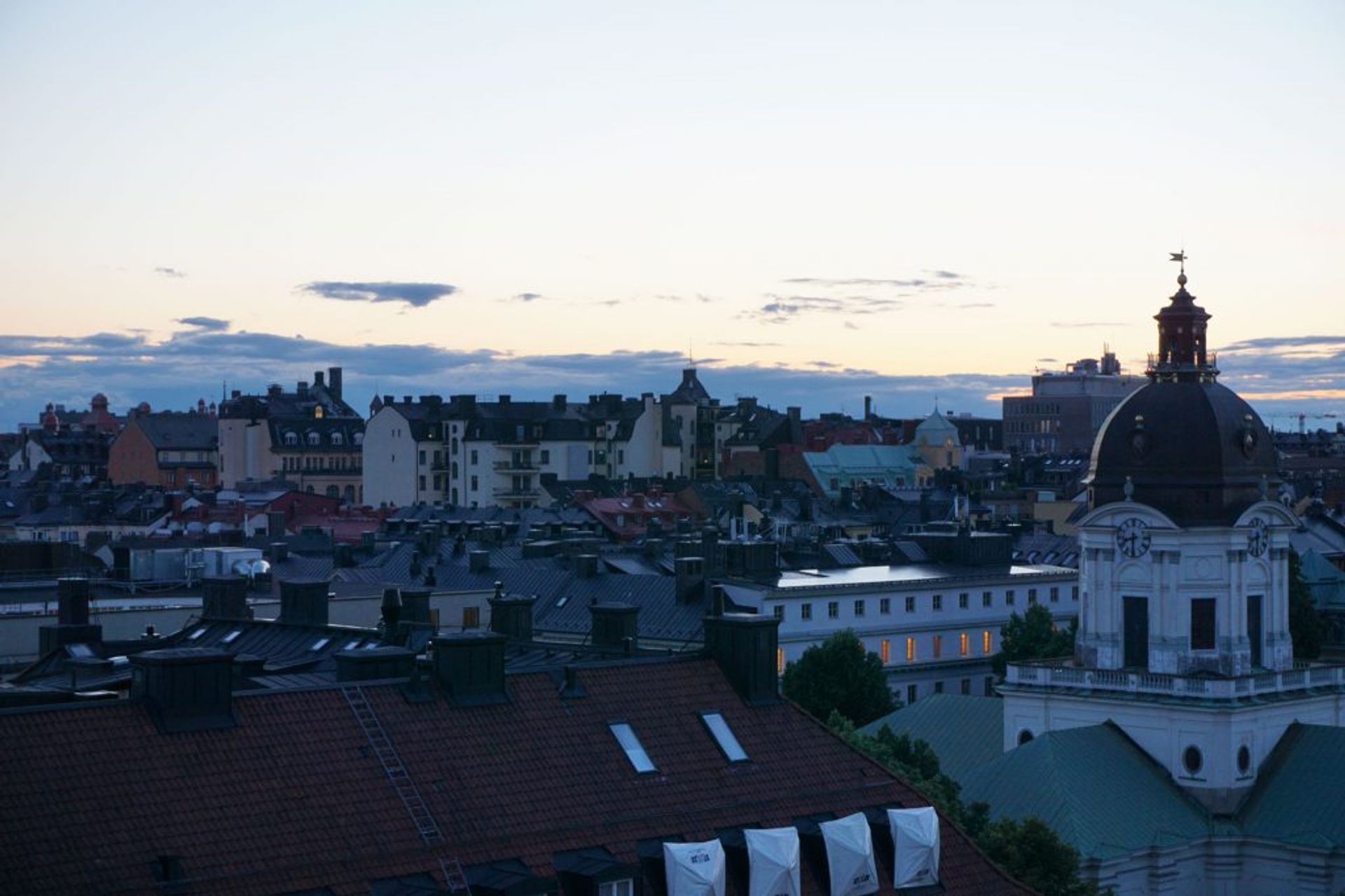 Sunset view over Stockholm