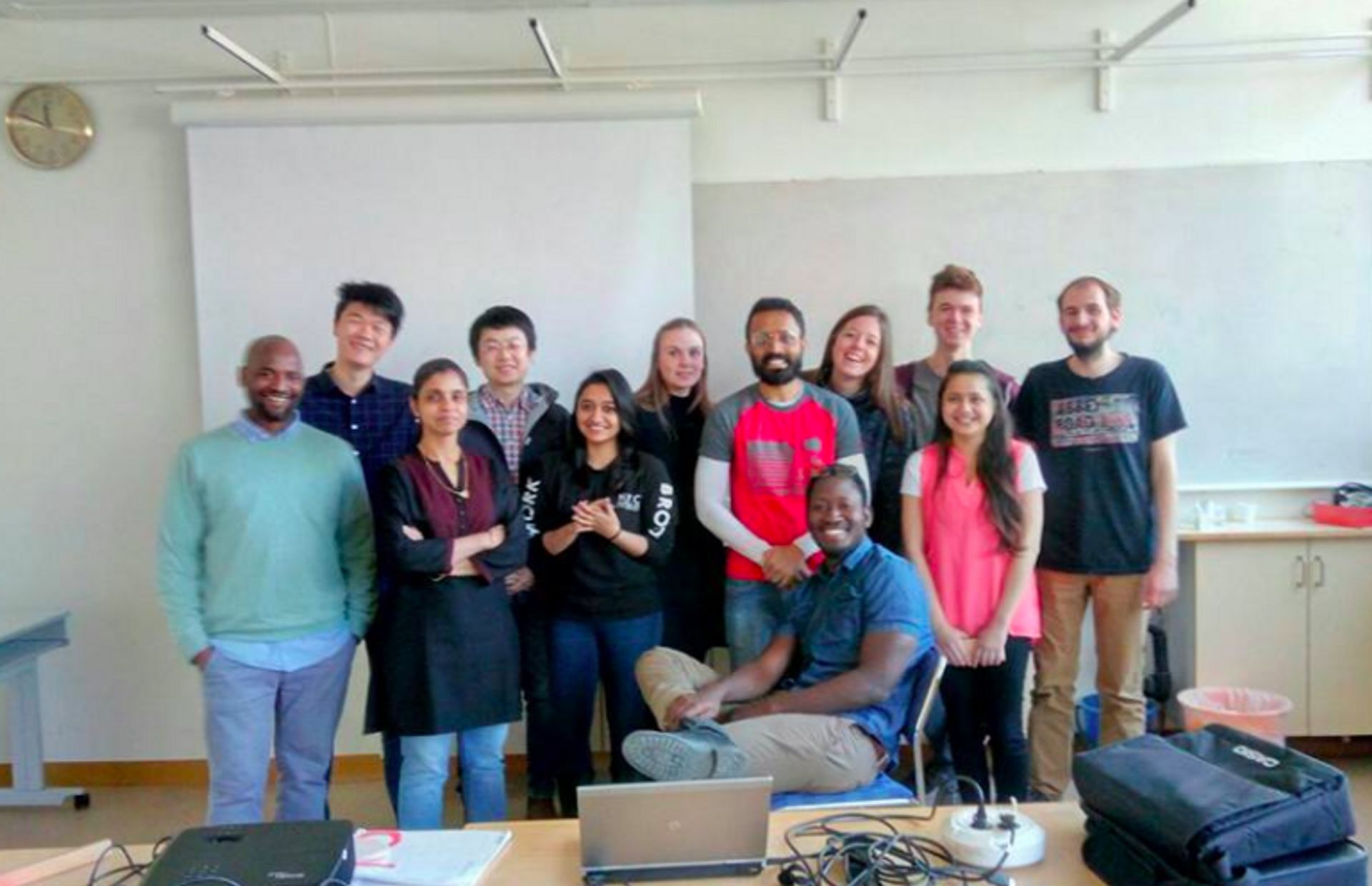 Group of students in a classroom.