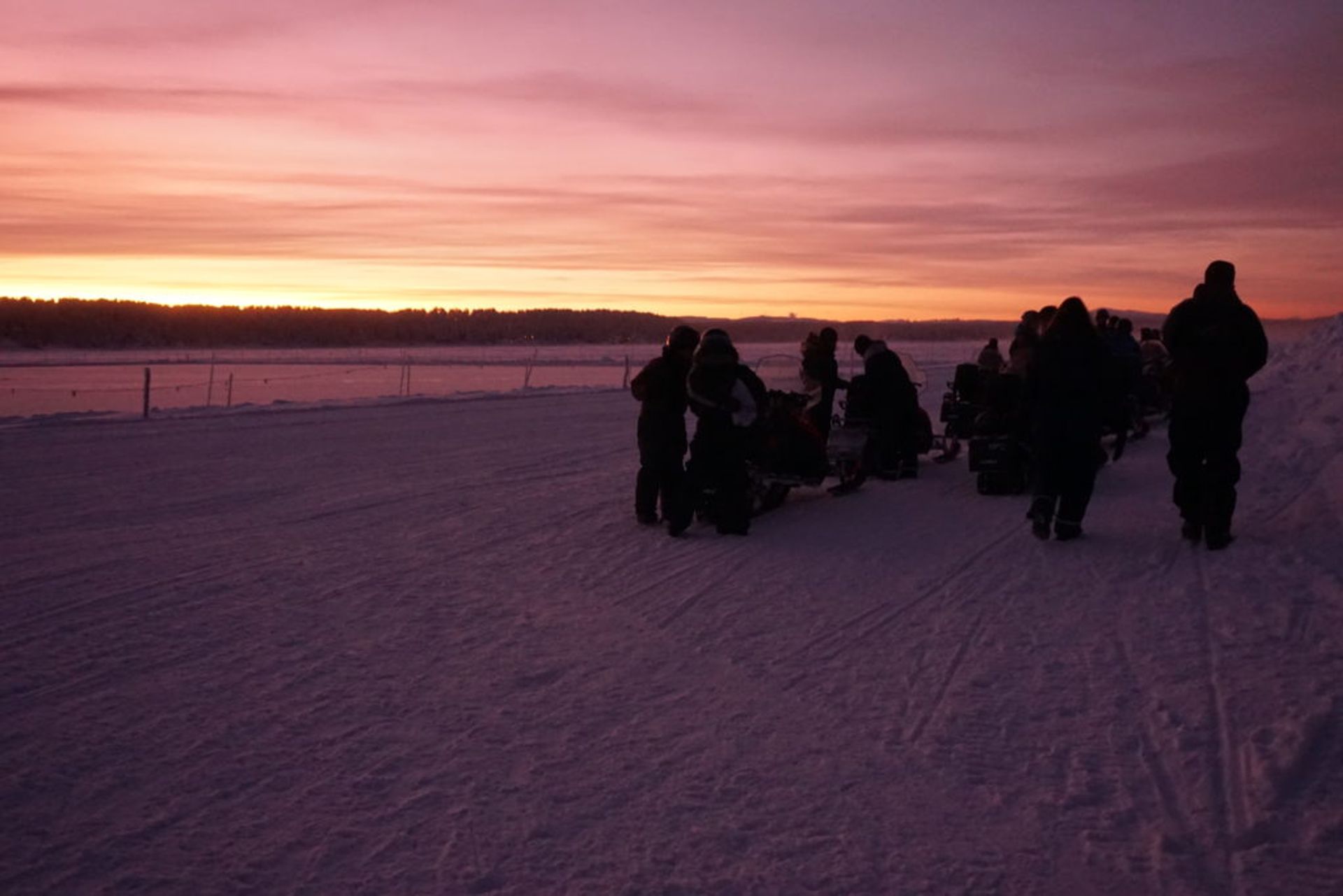 Sunset on our way back to the camp, Source: Inez