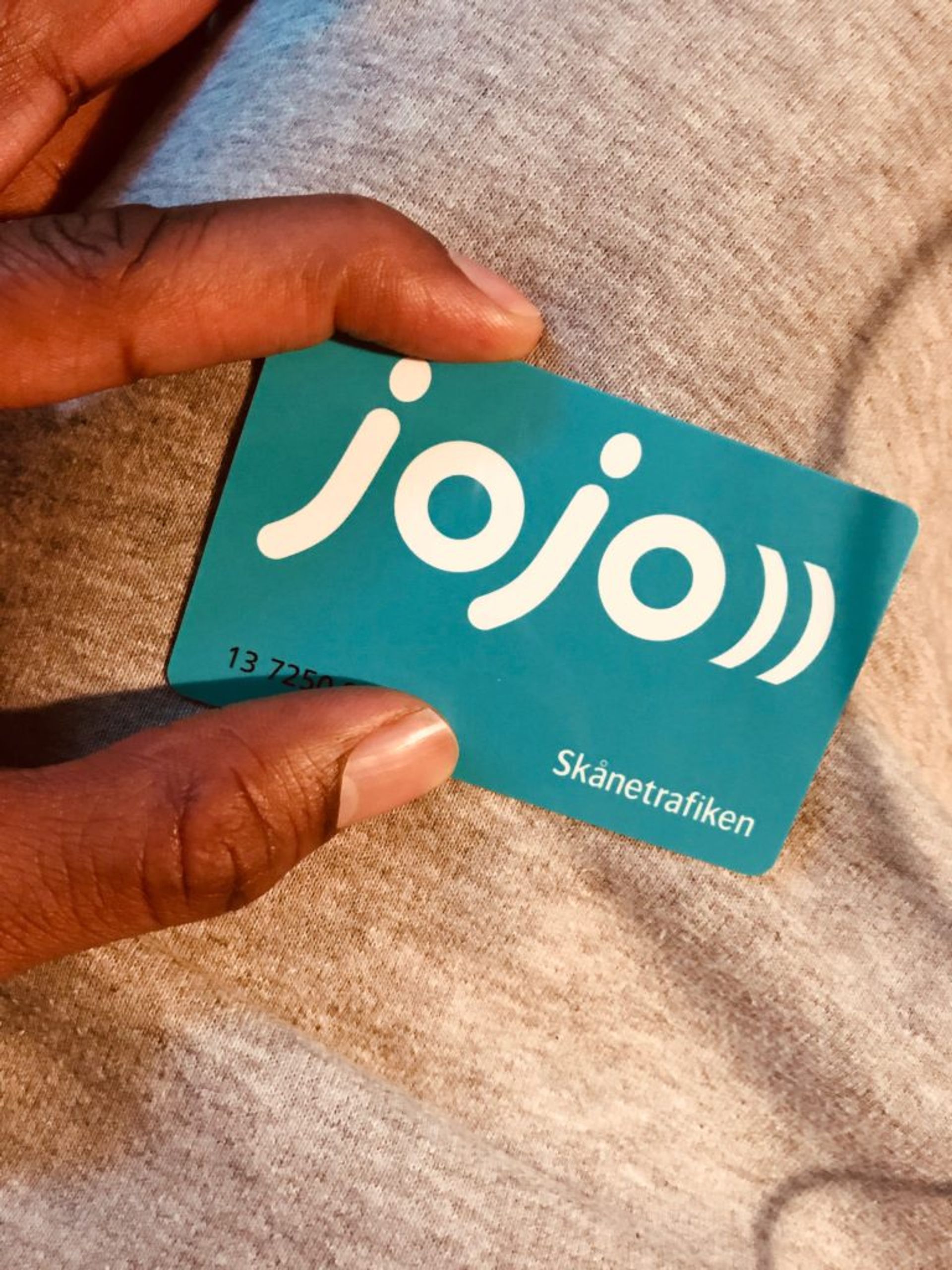 a photo of Skånetrafiken's transportation card