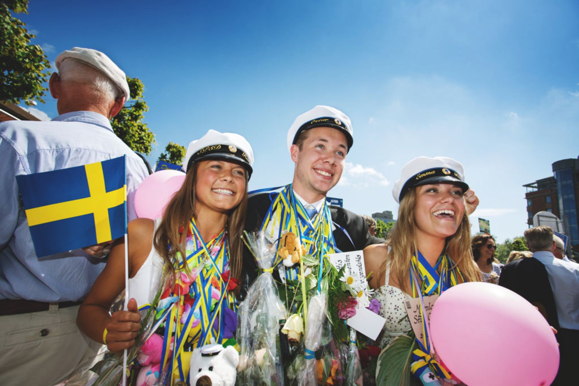 High school students celebrating.