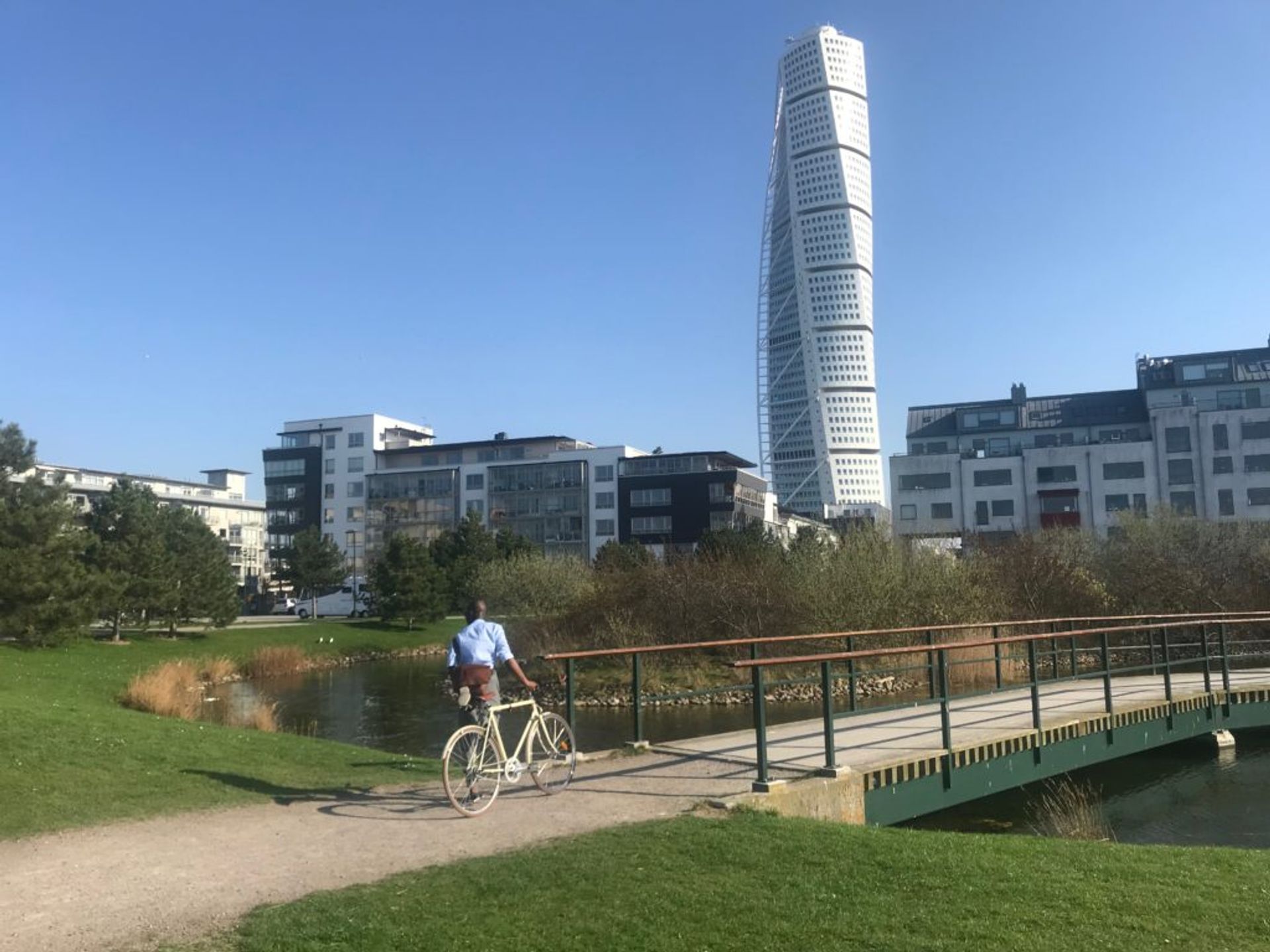 Cycling to the Turning Torso