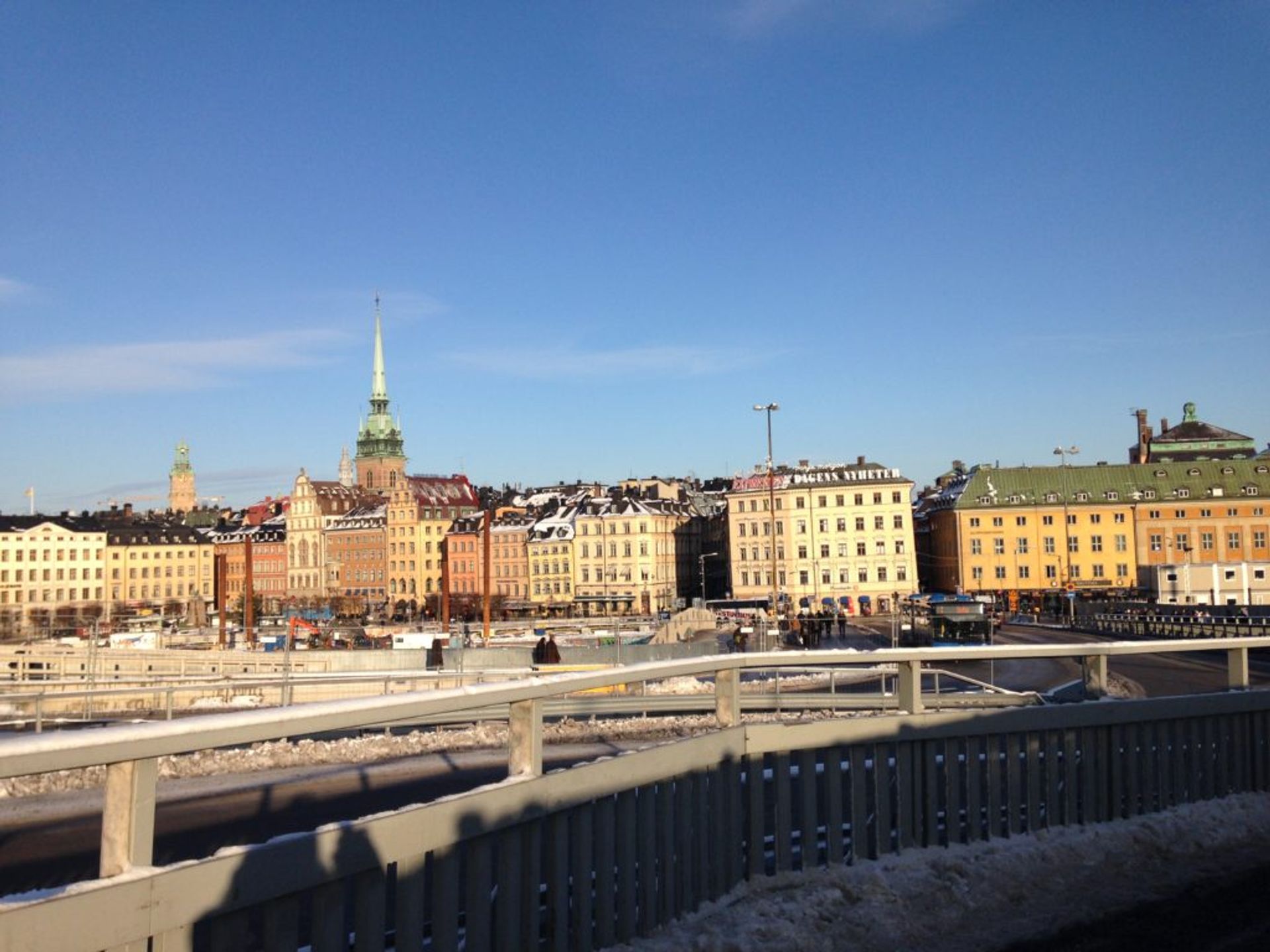 View from Slussen under development January 2018