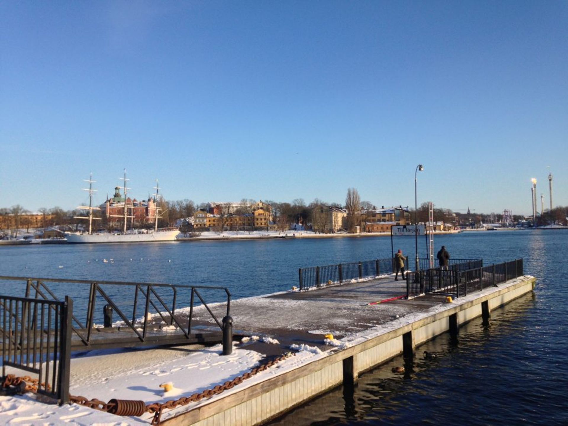 Stockholm water from Slussen ferry stop in January 2018