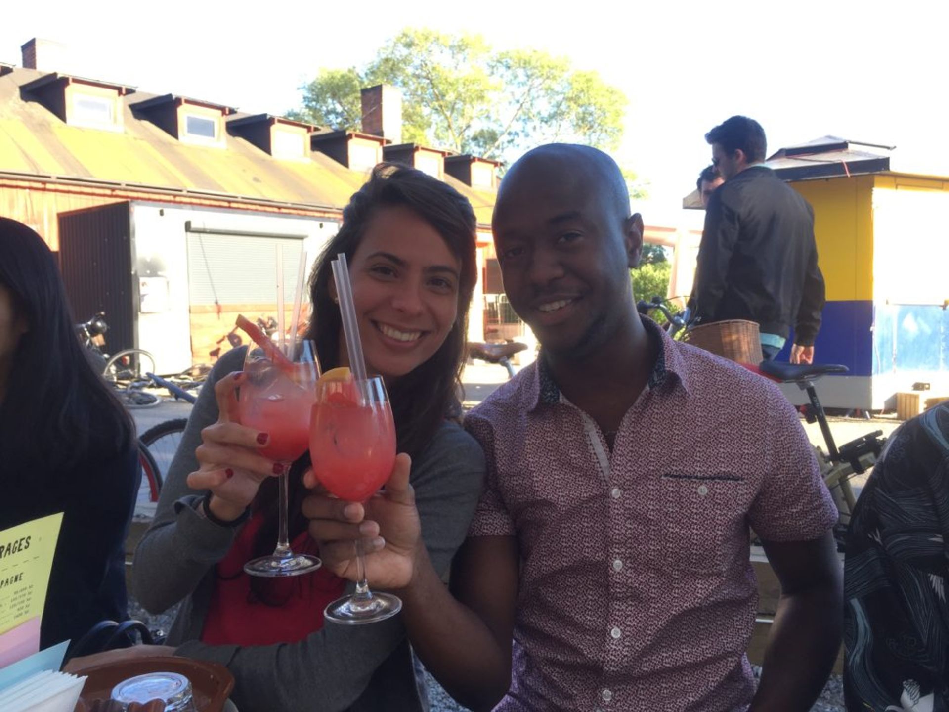 Digital Ambassadors Lara and Sanjay enjoying Stockholm in the sunshine to the max