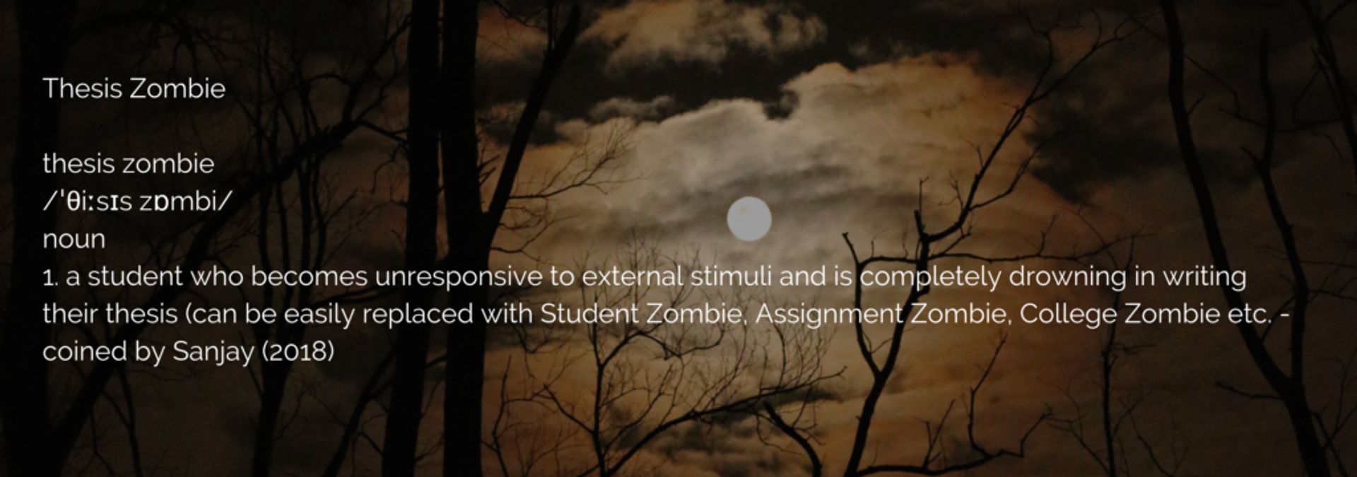 thesis zombie defined
