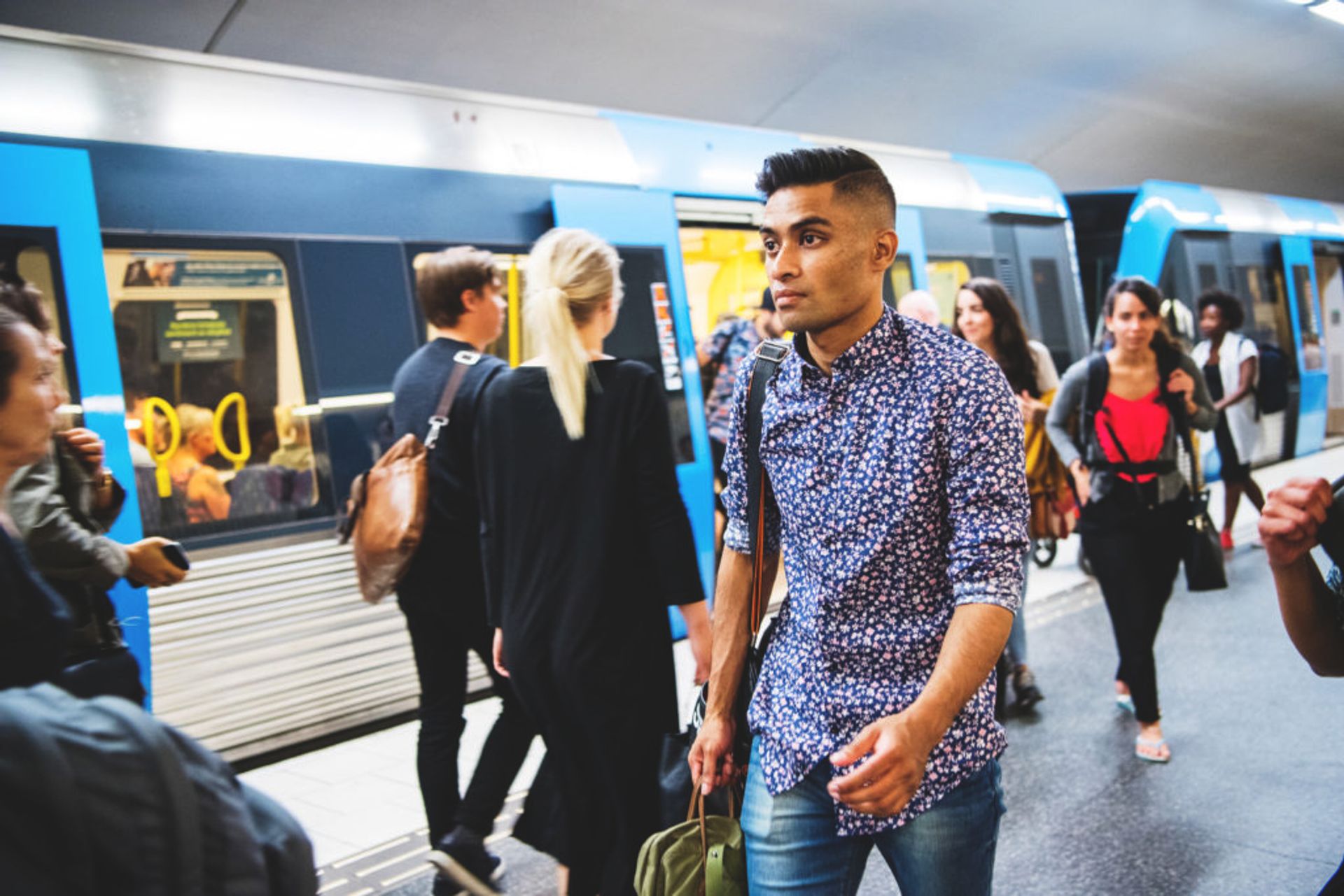 Digital Ambassador Raeed on the Stockholm metro