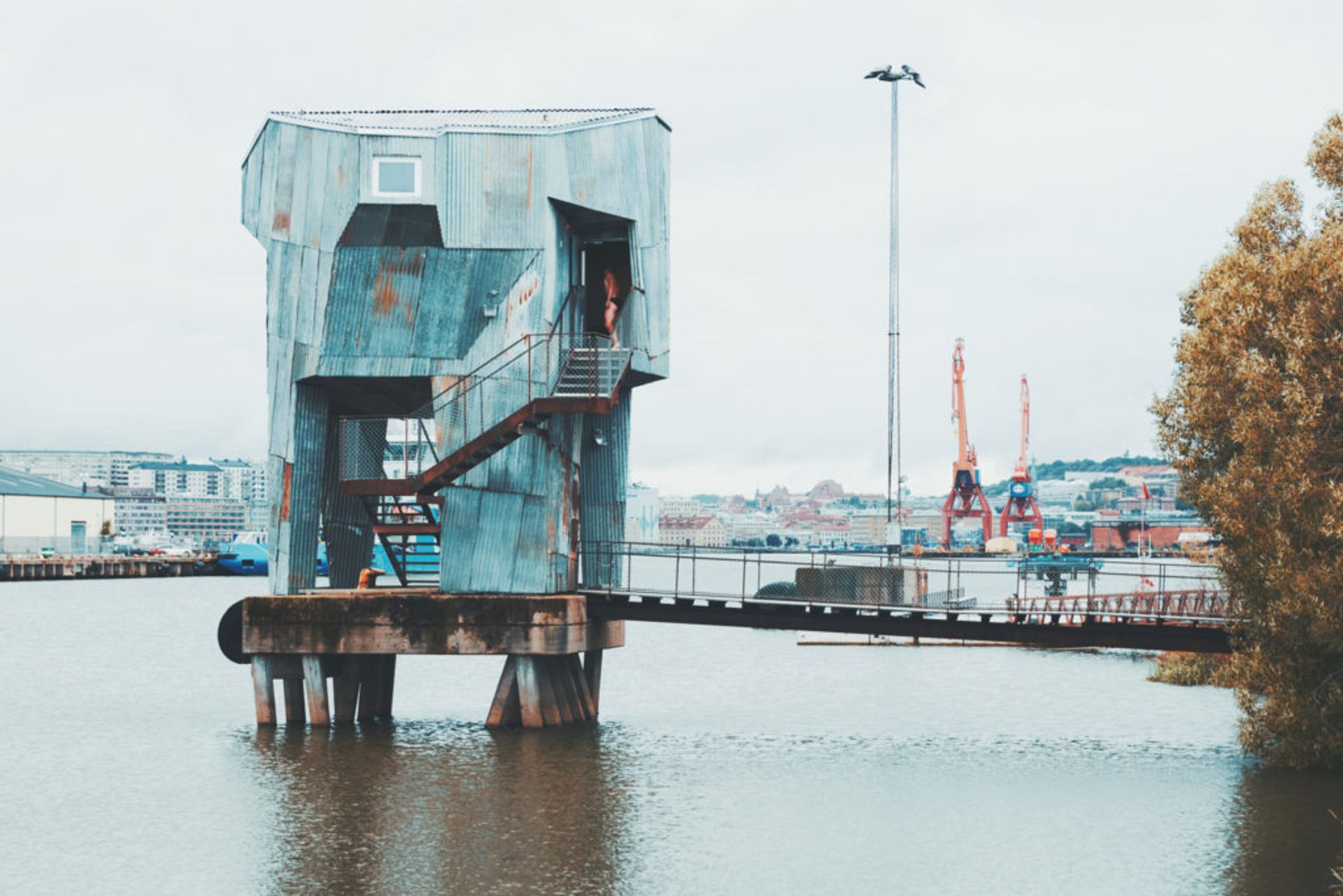 Communal sauna in the water