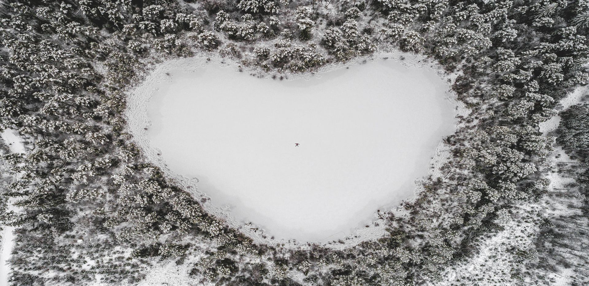 Heart-shaped lake.