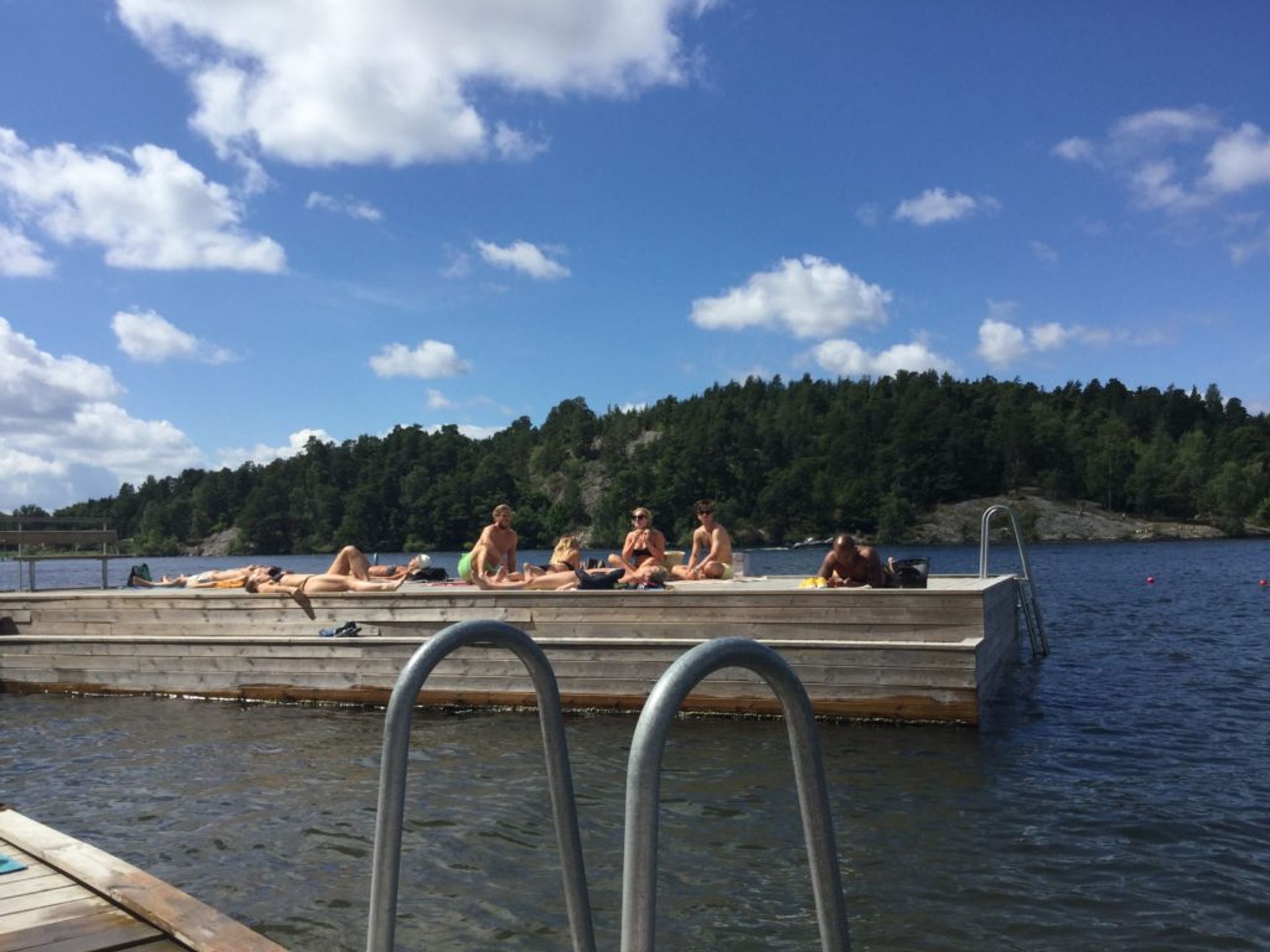 Water and decking on the archipelago of Stockholm