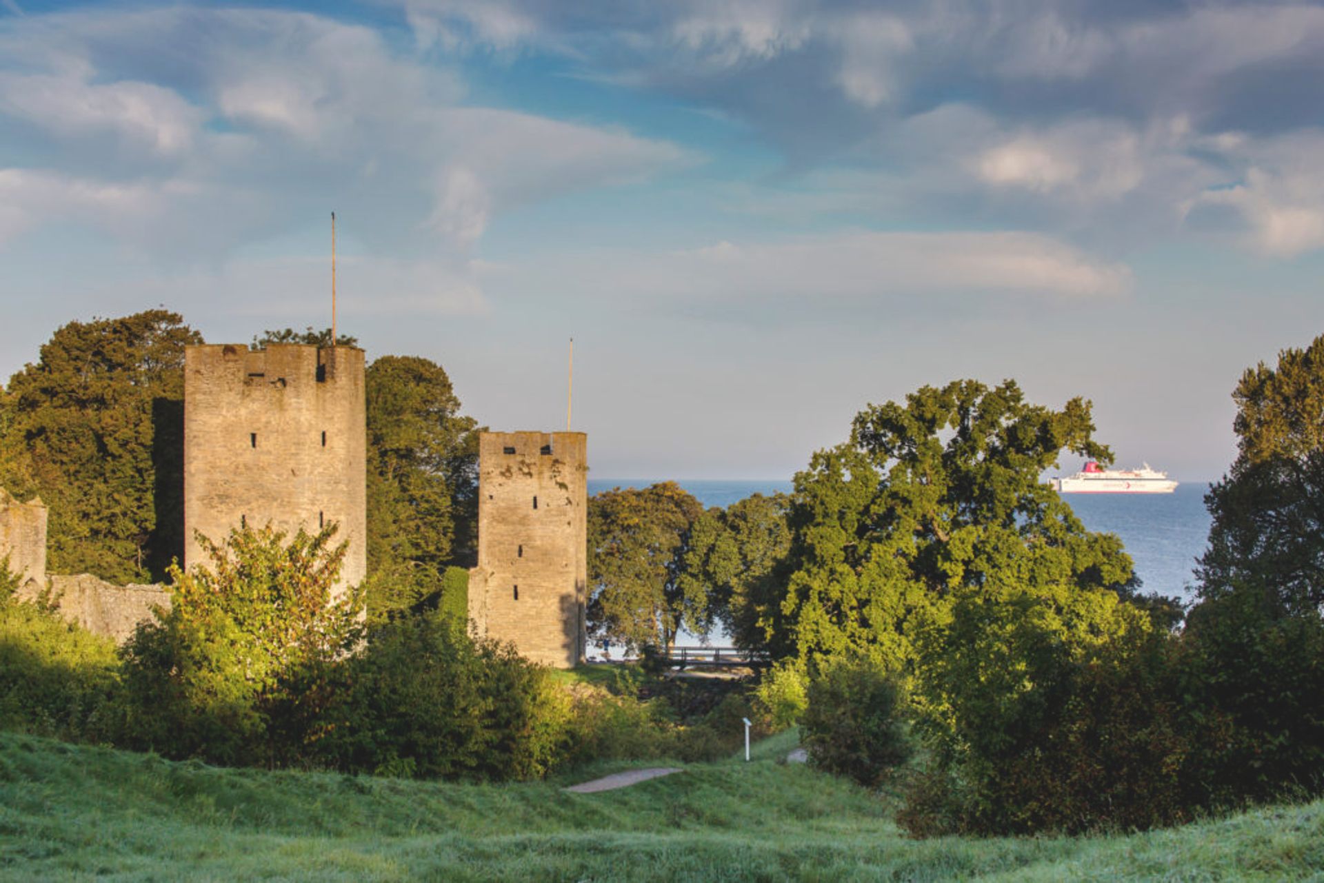 Old town wall in Visby, Gotland 