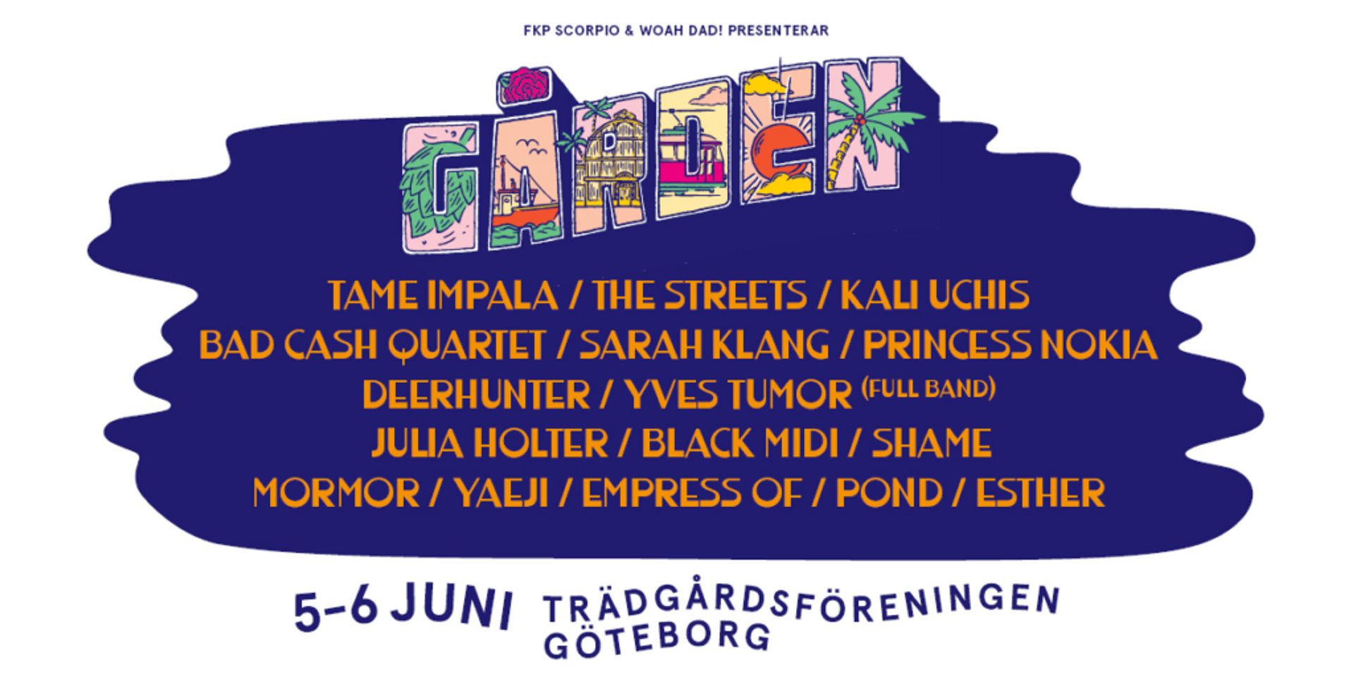 Infographic about the festival "Gården" in Gothenburg. 