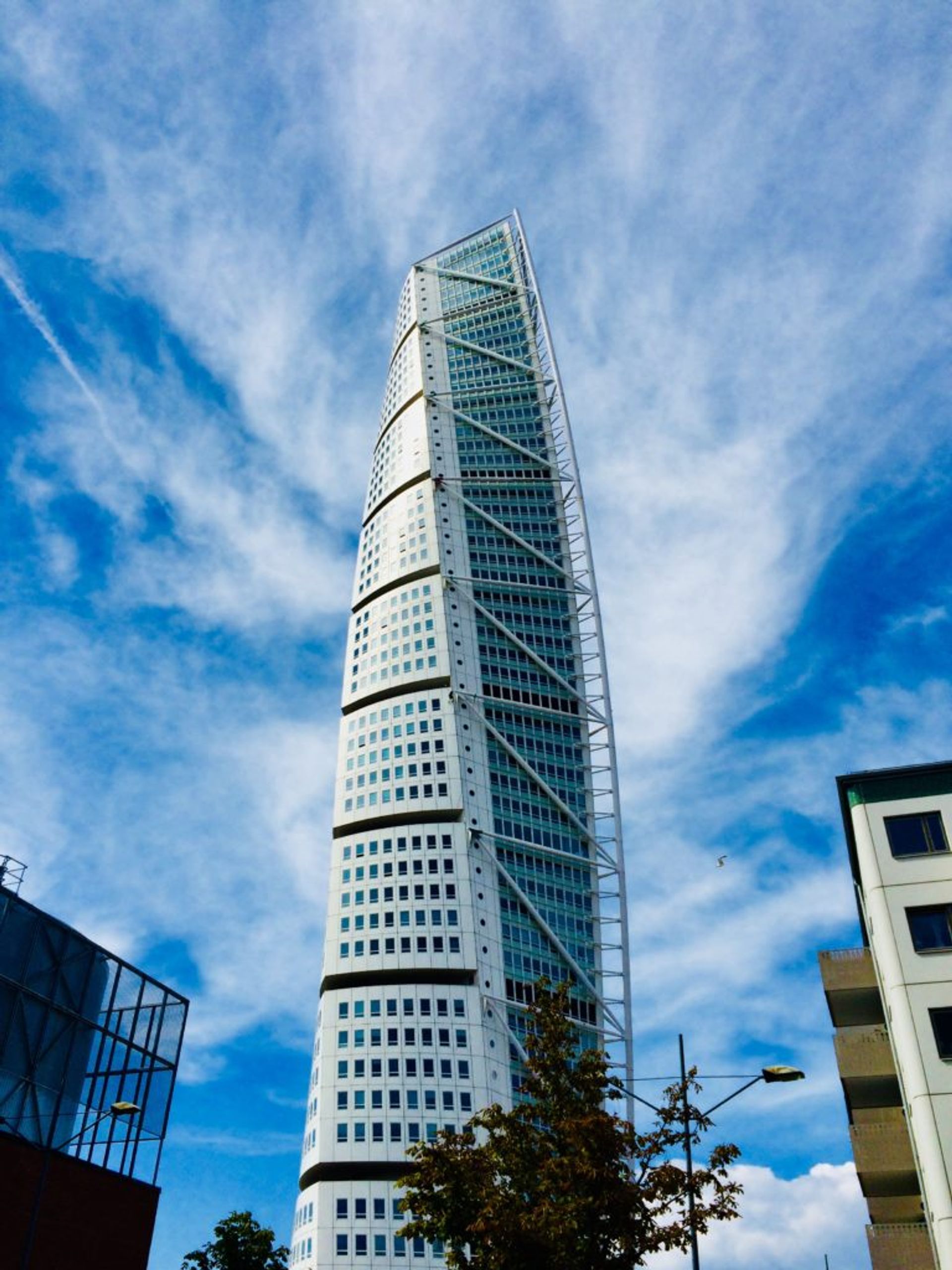 A tall, modern building.