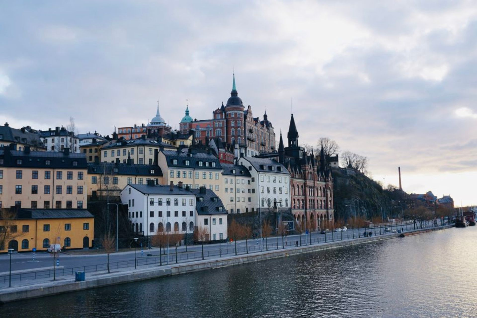 Buildings beside the waterfront.