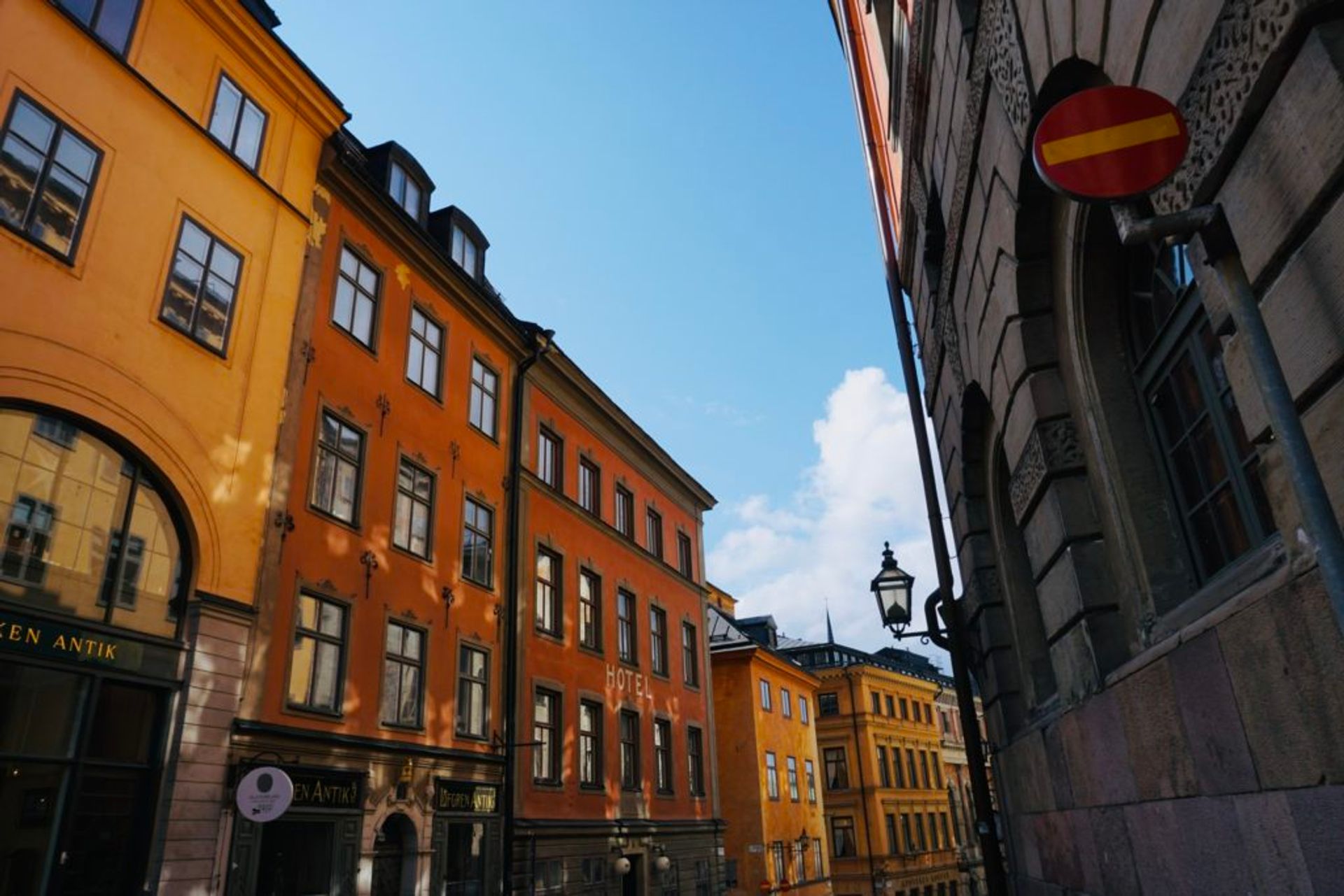 Colourful building in Stockholm's Old Town.