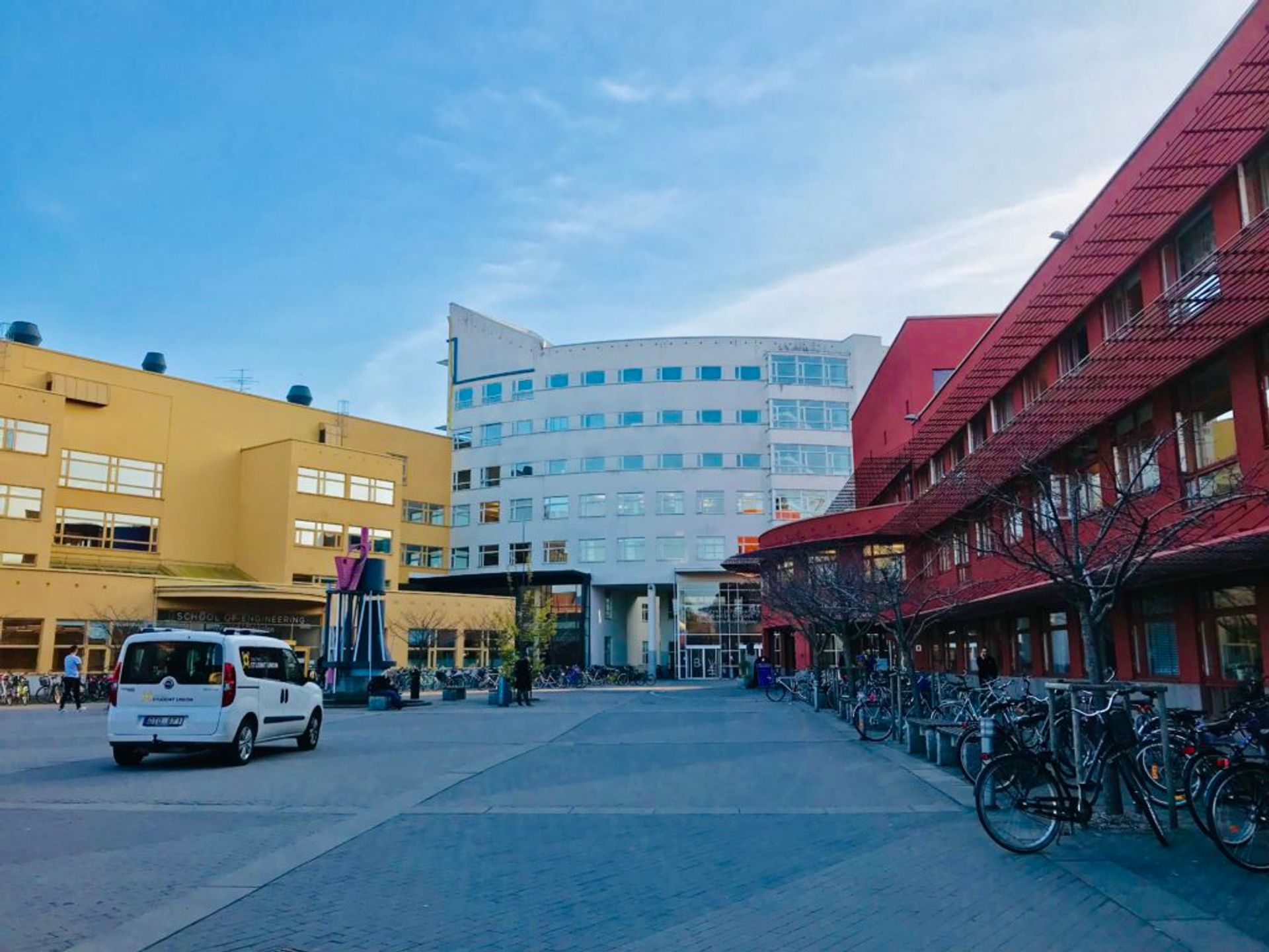 University campus buildings.