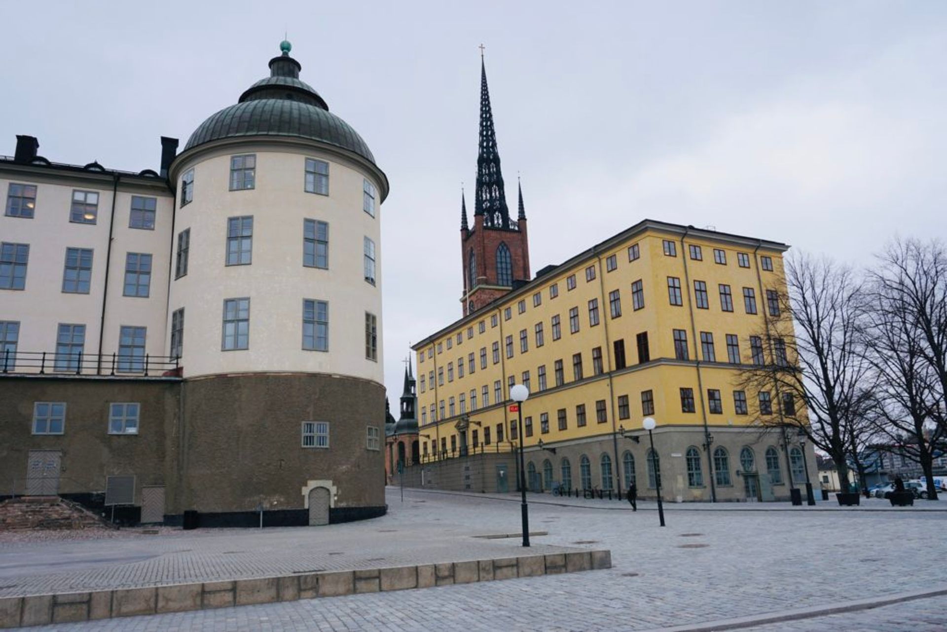 Old, colourful buildings in Stockholm.