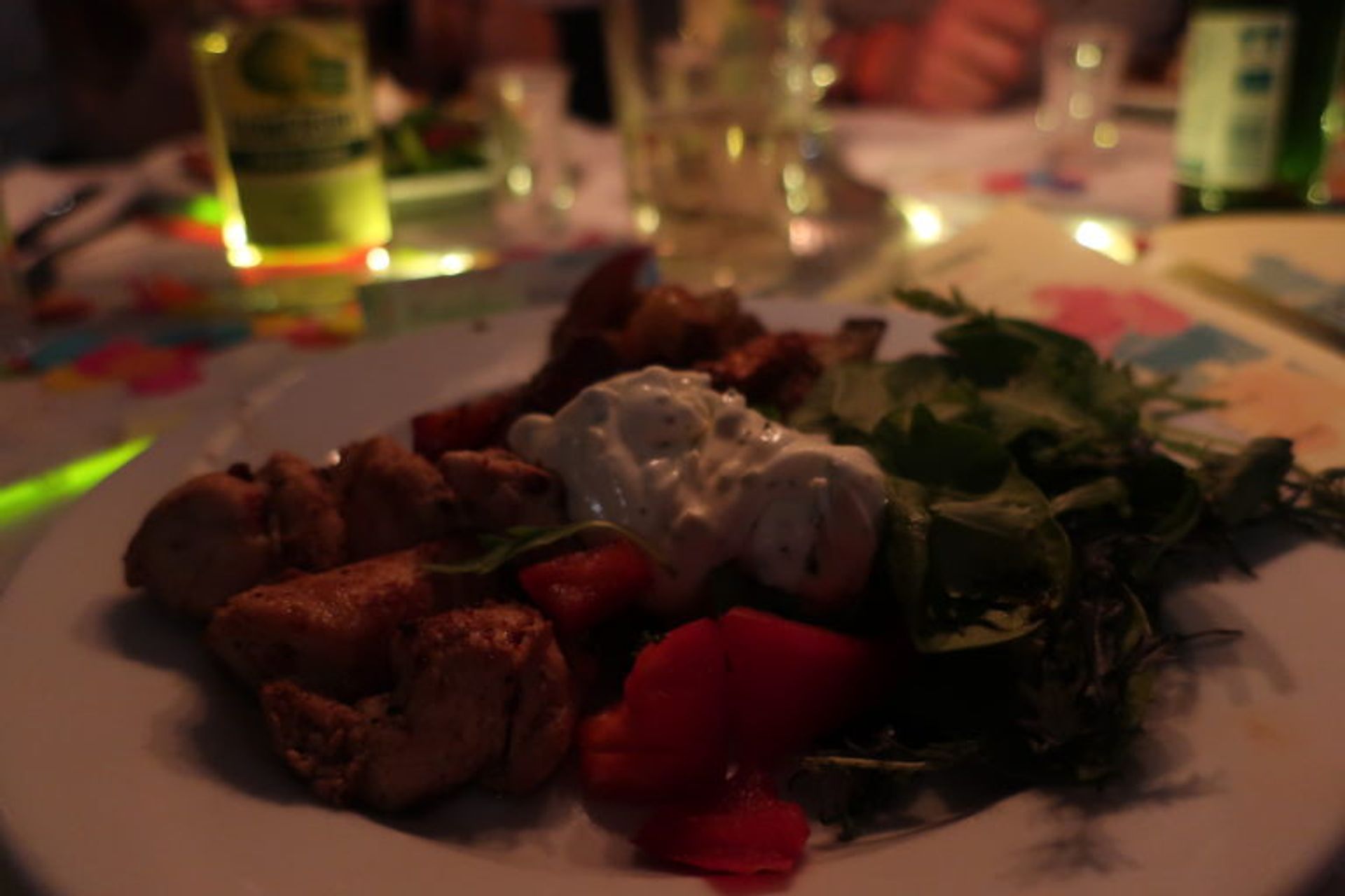 Close-up of a plate of food.