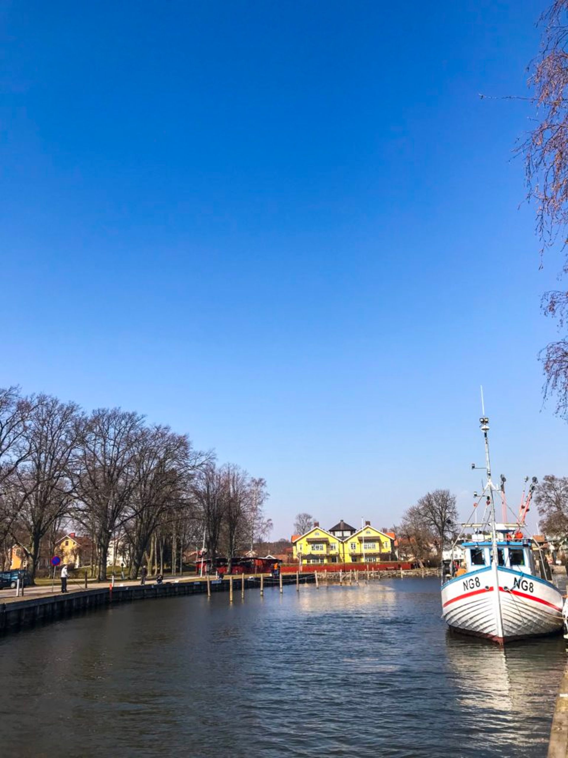 Boats on a river.