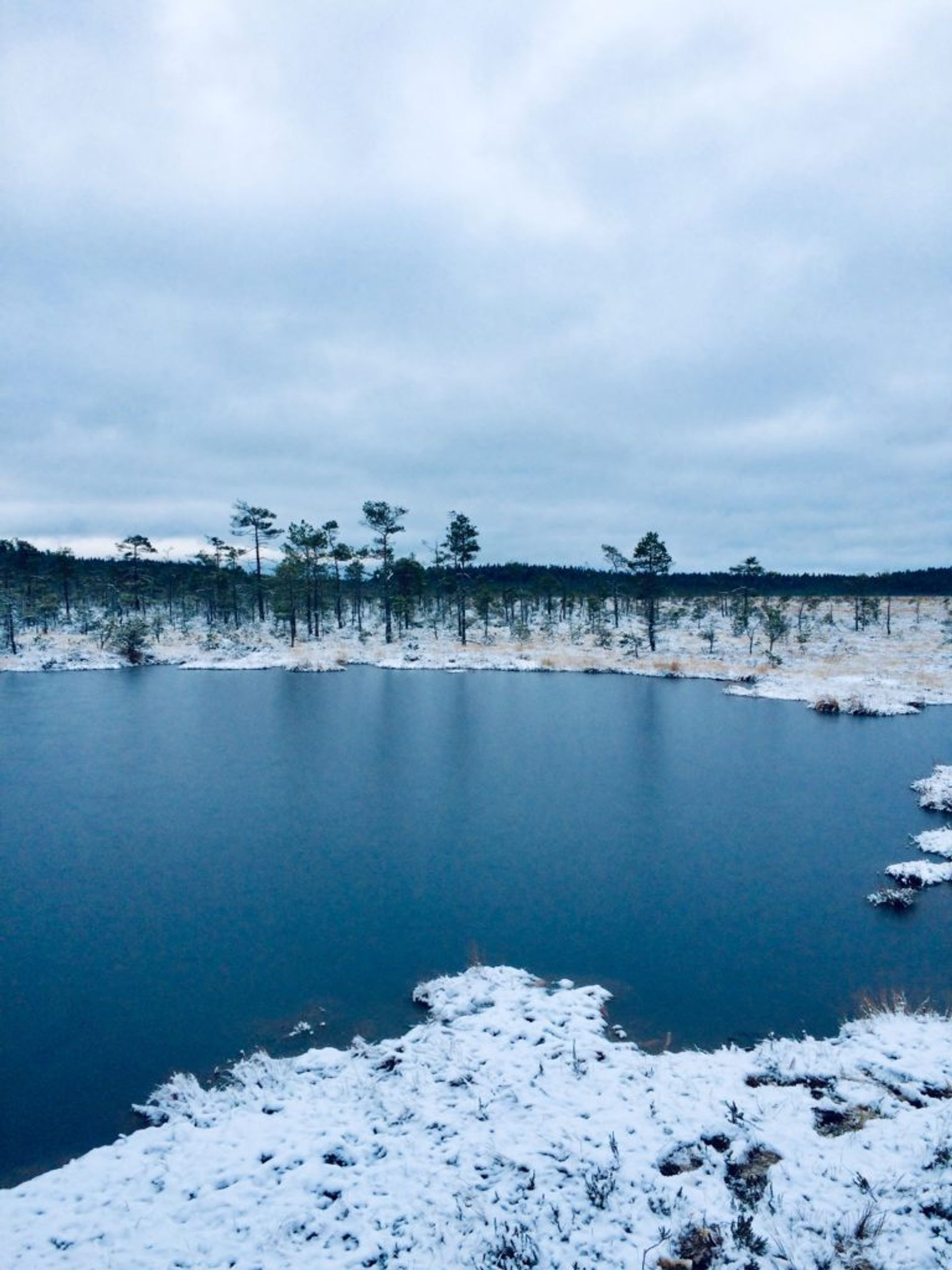 A lake in winter.
