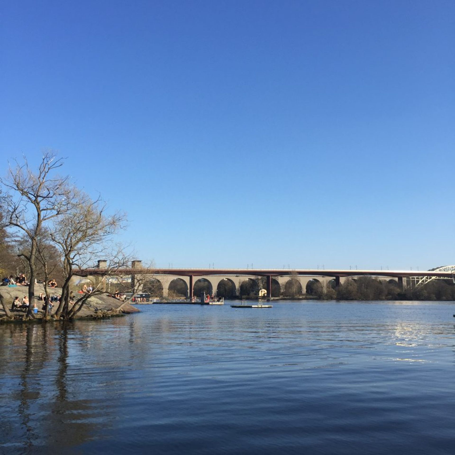 A bridge over sea.