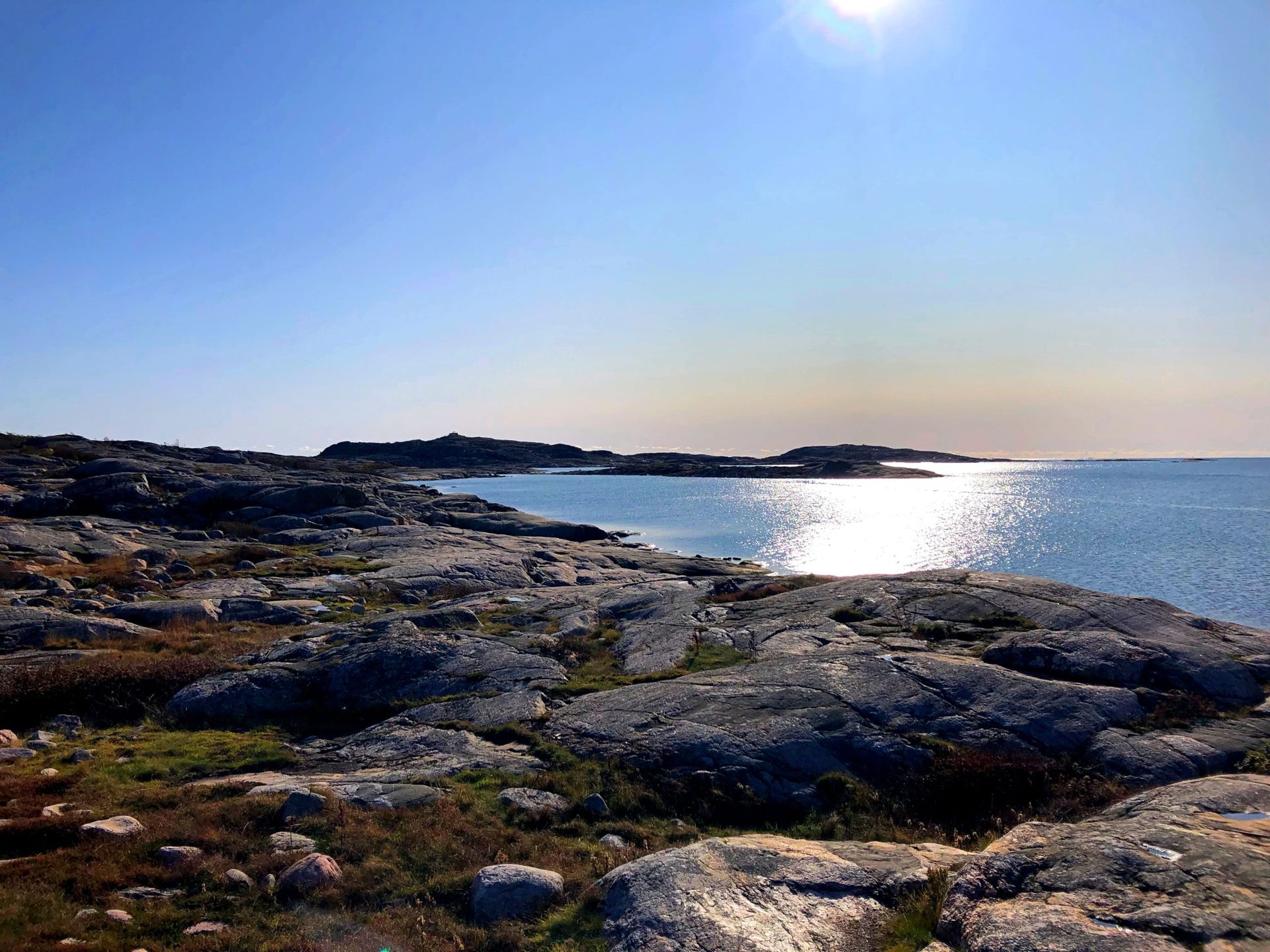 Wide shot of the sea.