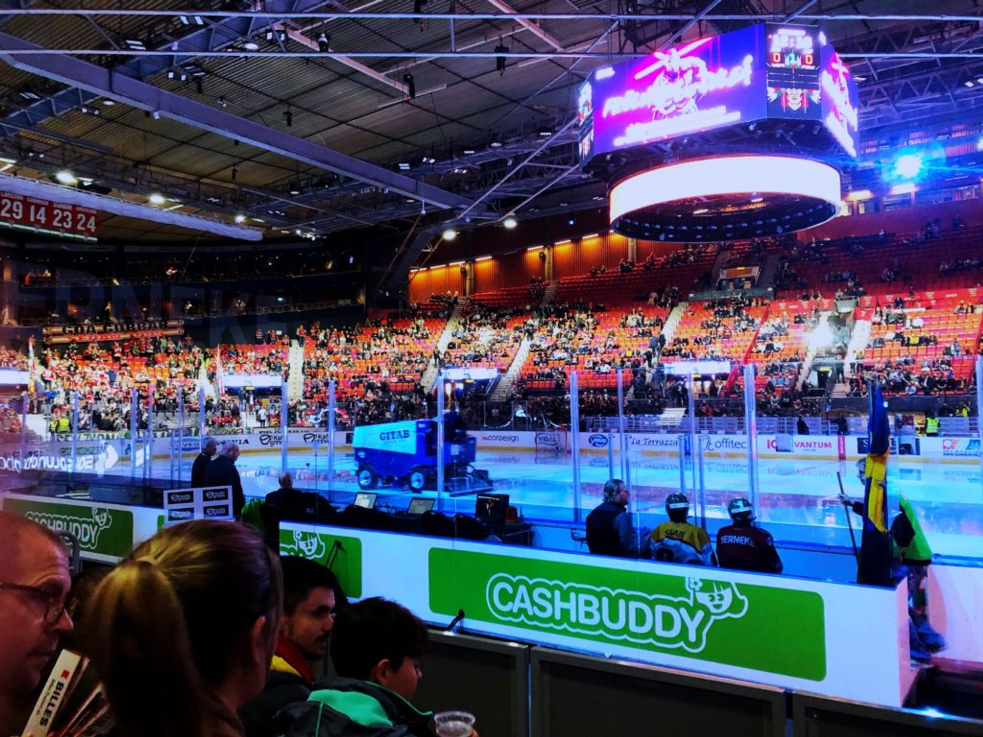 An ice hockey arena filled with people.