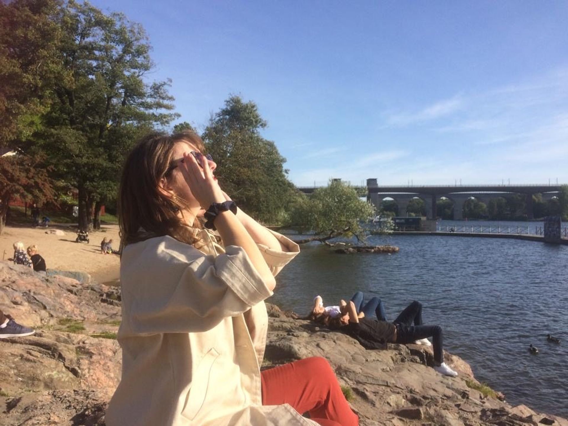 Taking in the autumn sun on Södermalm