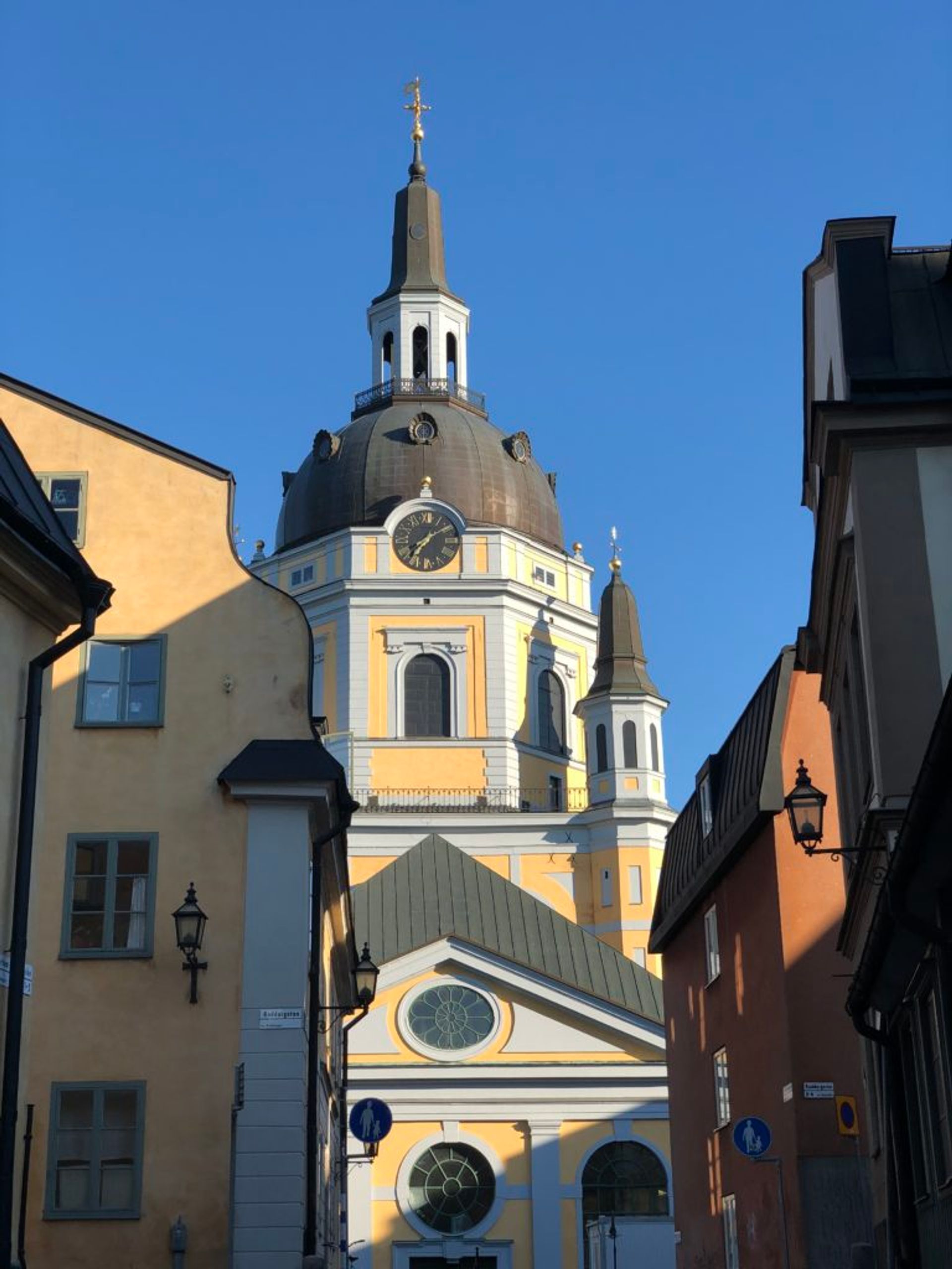 Early evening (or late morning, I can't remember), a church on Södermalm, Stockholm