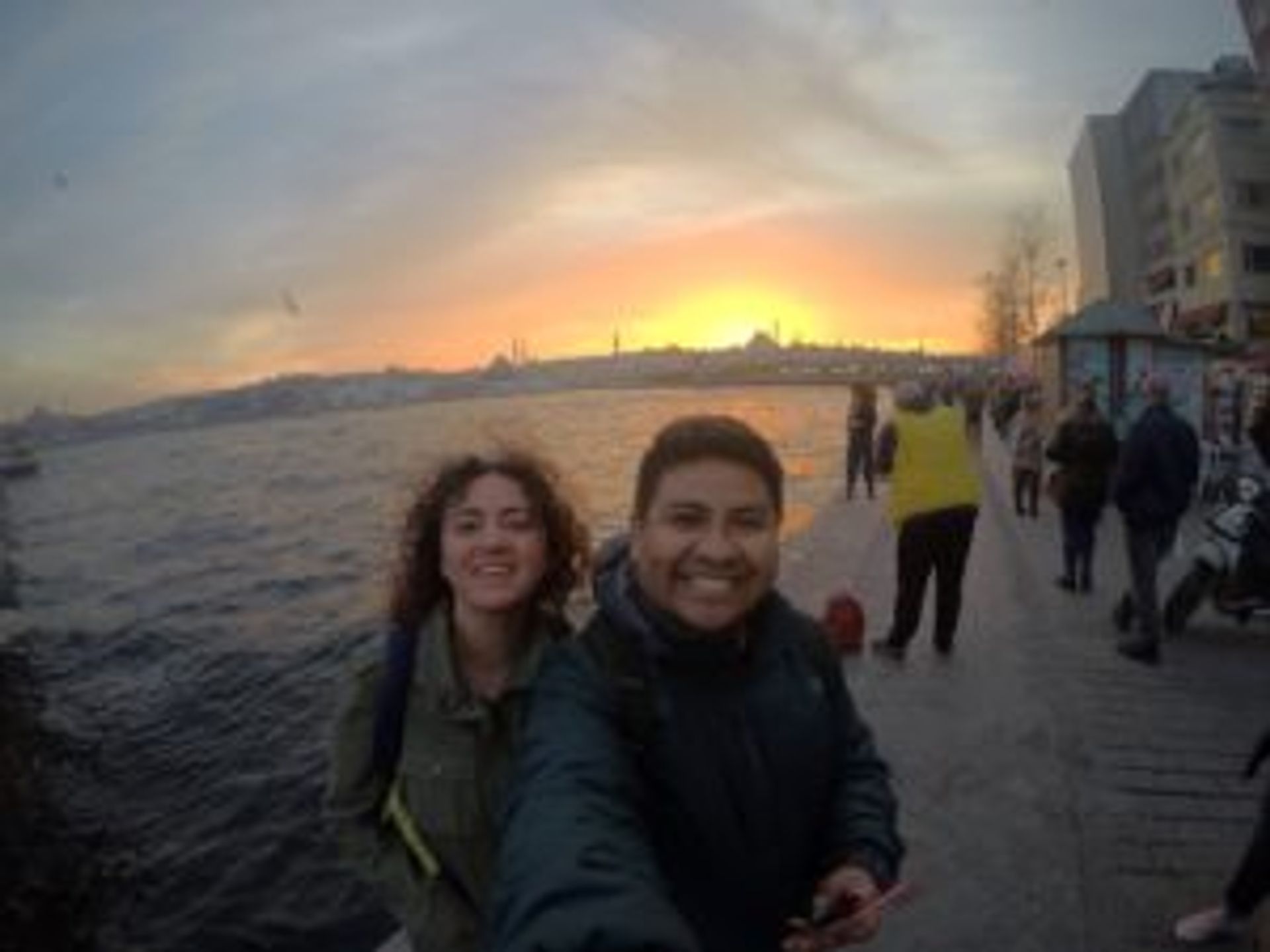 Camilo and a friend in Istanbul.