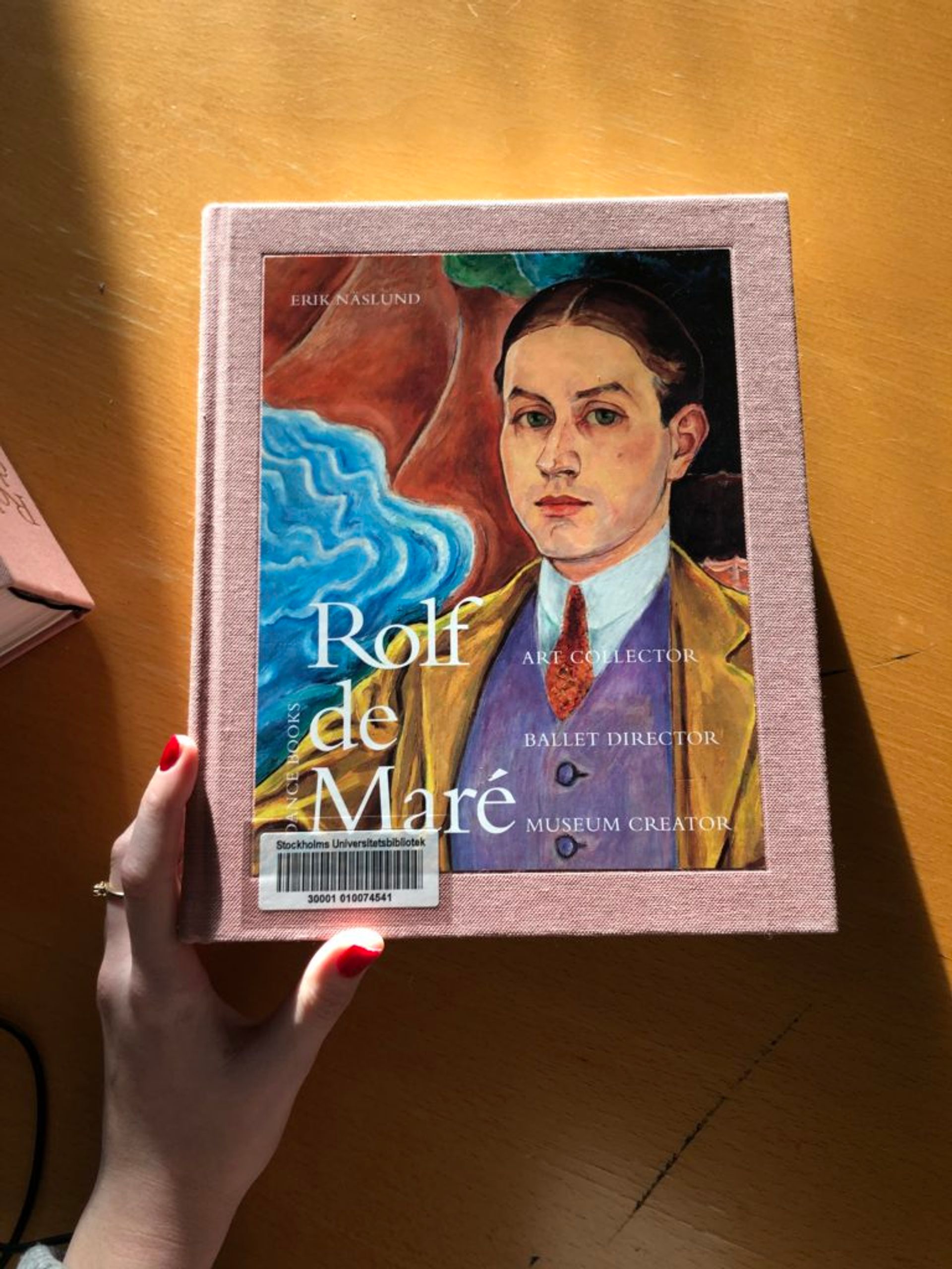 Close-up of book about Rolf de Maré.