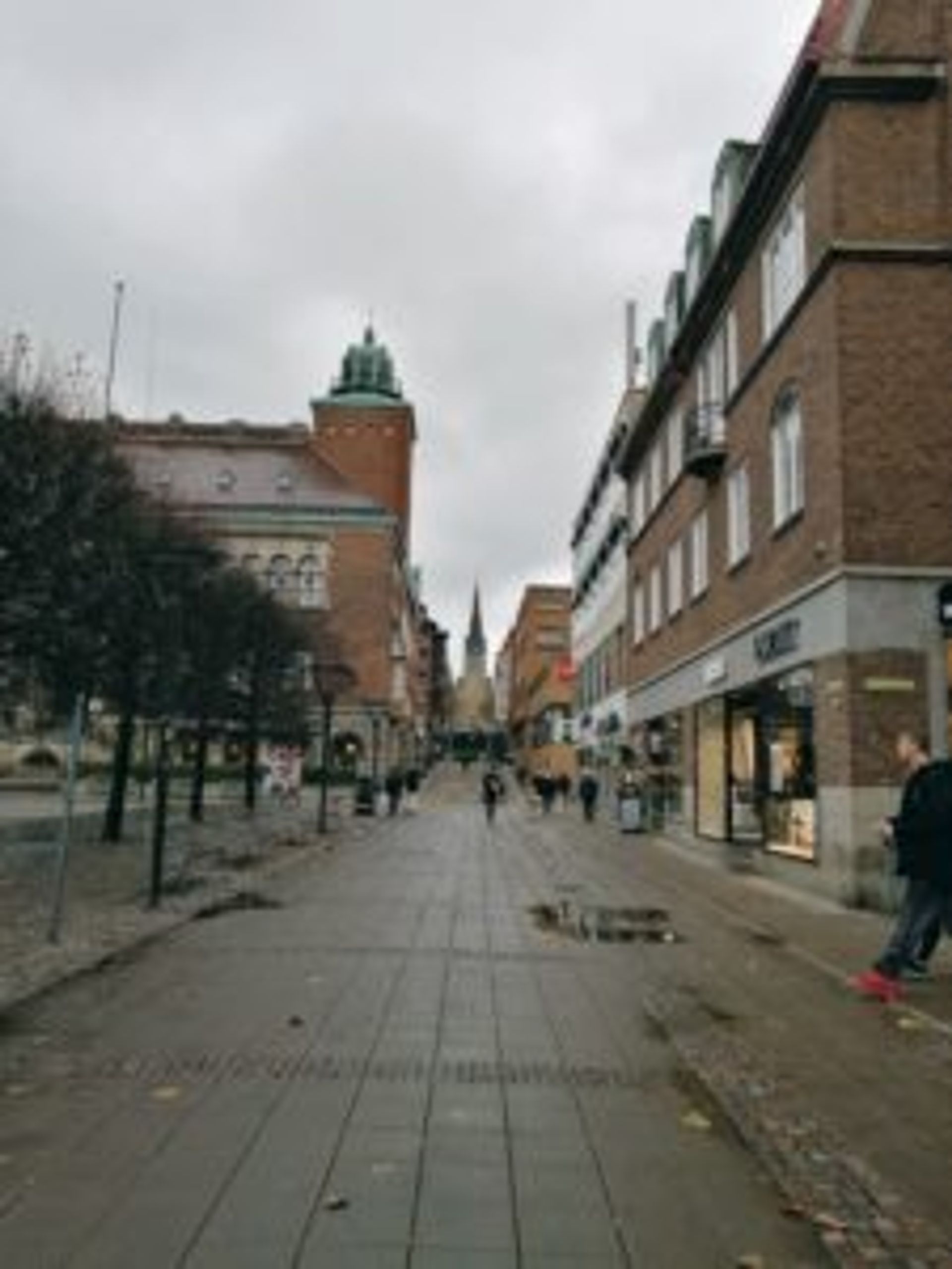 Borås city centre in winter.
