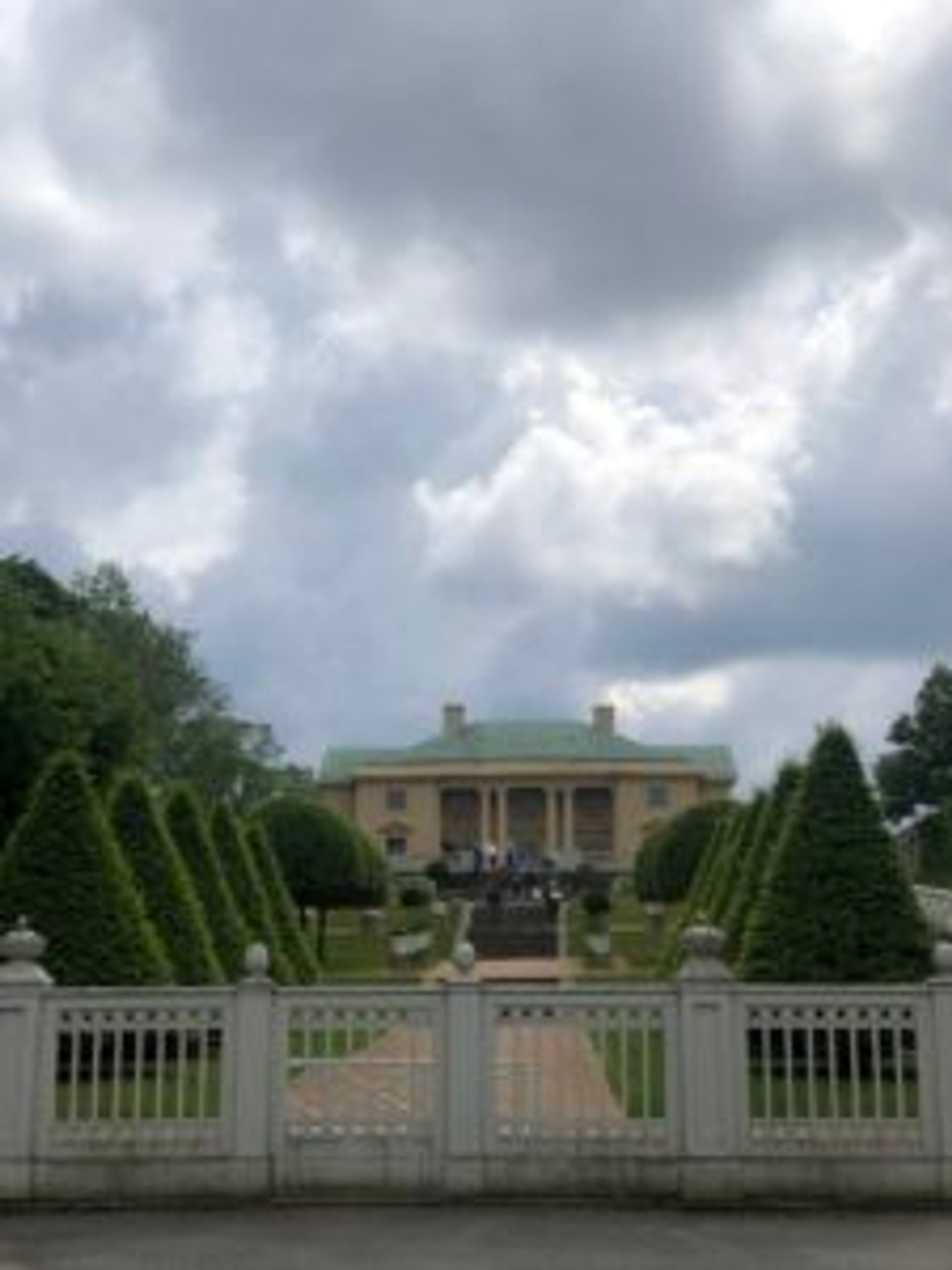 Gunnebo House and gardens from a distance.