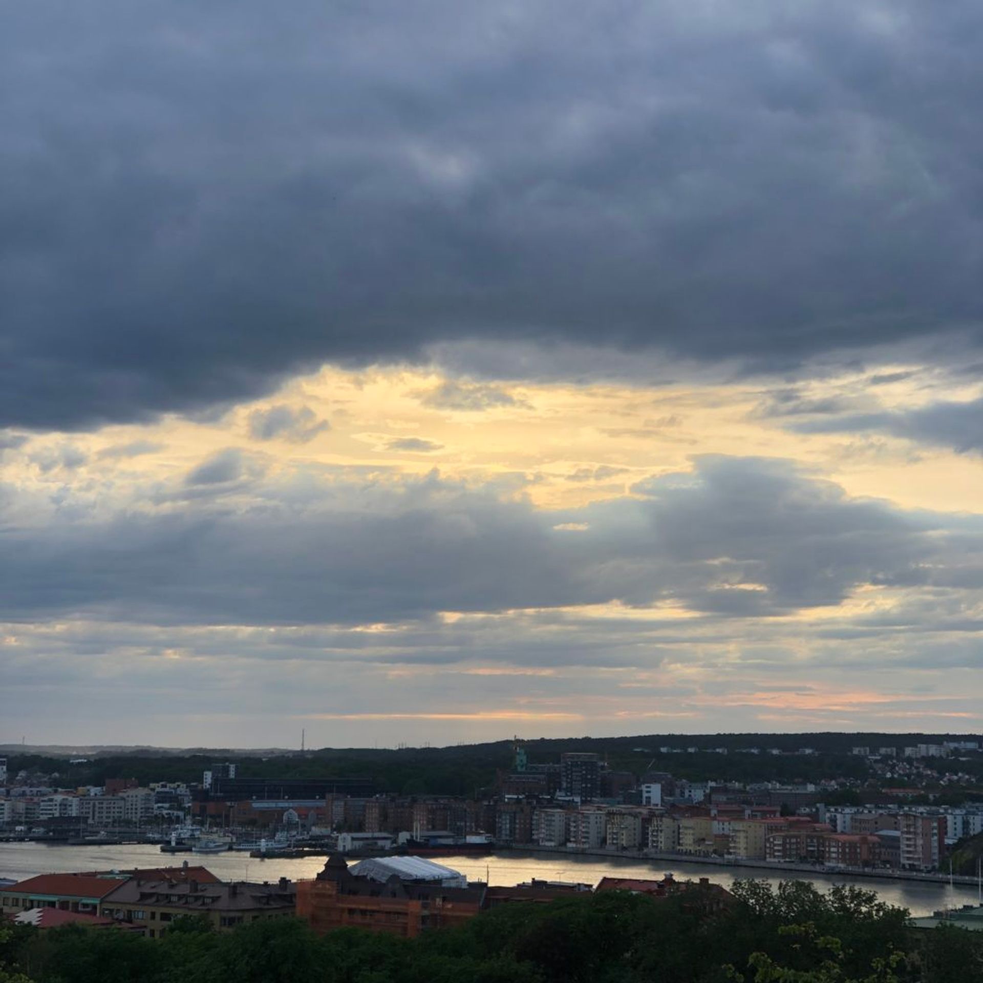 Sunset over Gothenburg.