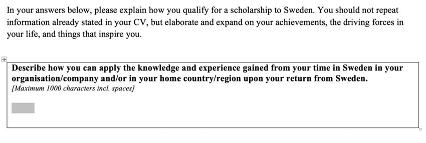 Swedish institute scholarship motivation letter sample image