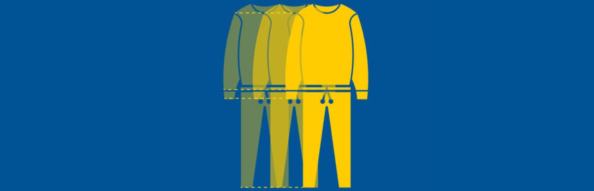 Picture showing 3 layers of tops and pants