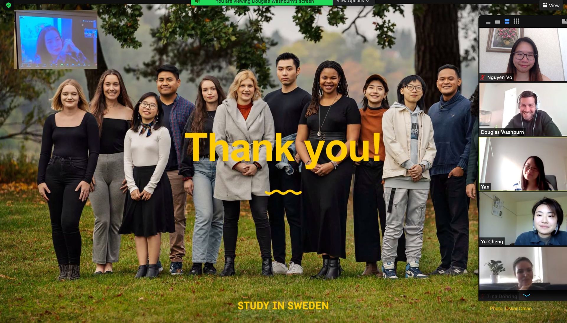 Thank you from Study in Sweden ambassadors