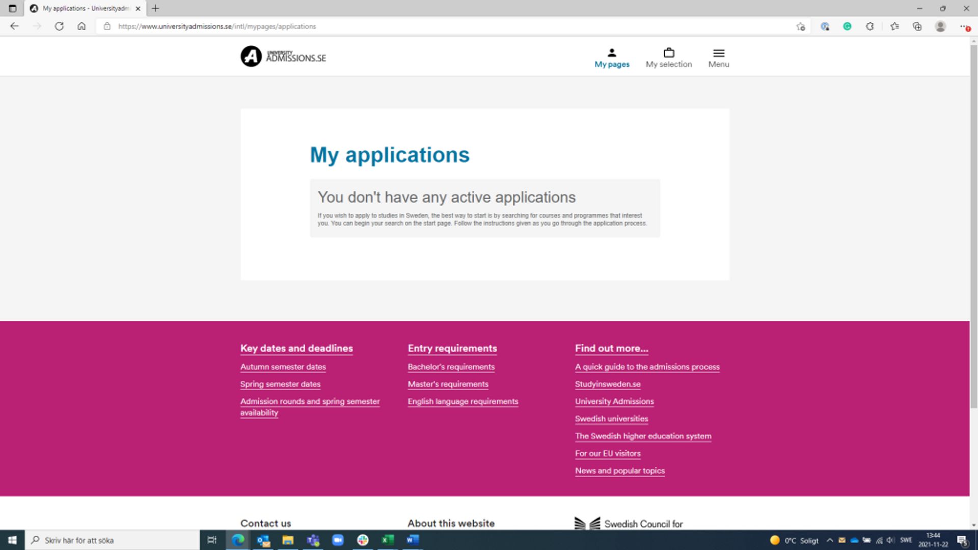 Screenshot of confirmation webpage.