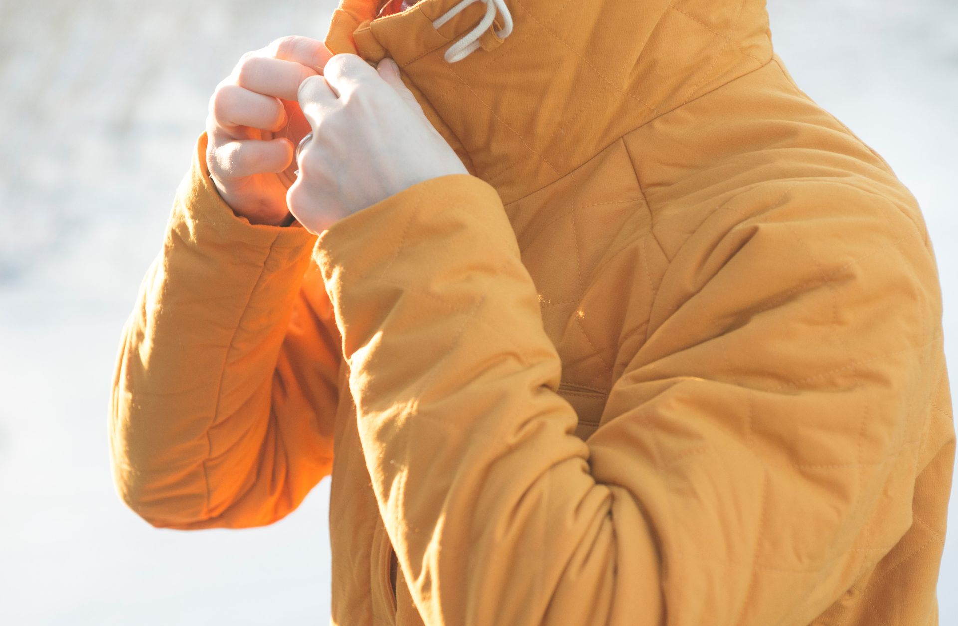 man wearing puffer jacket