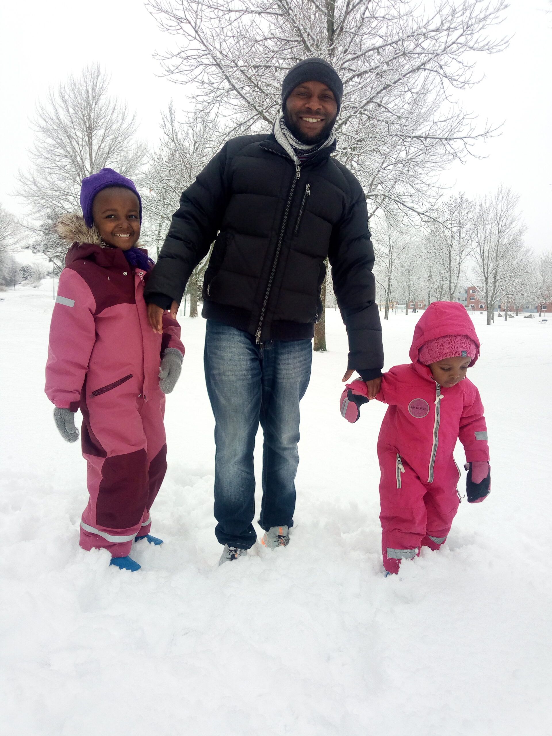 Uppsala Student, Regis who is currently studying in Sweden with family, and his children