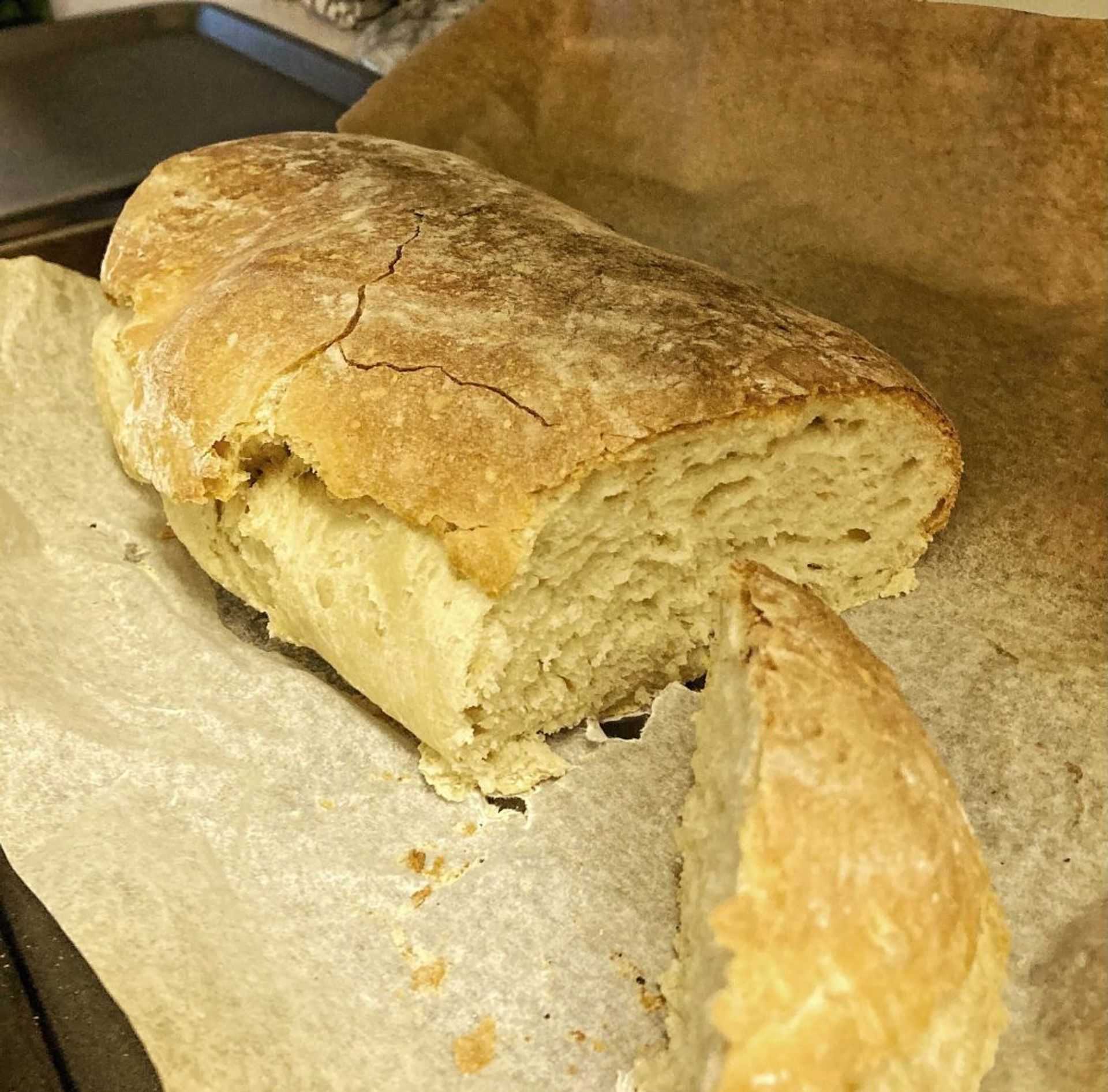 A freshly baked bread.