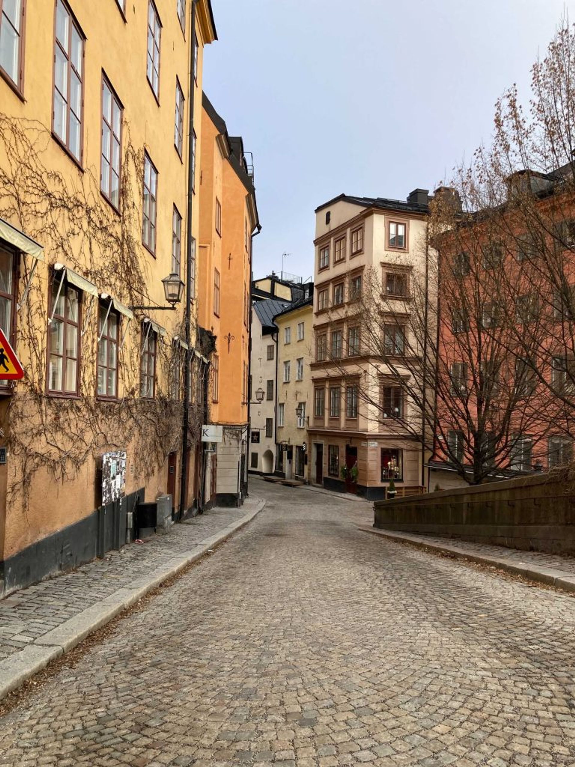A street in the Old Town in Stockholm. 