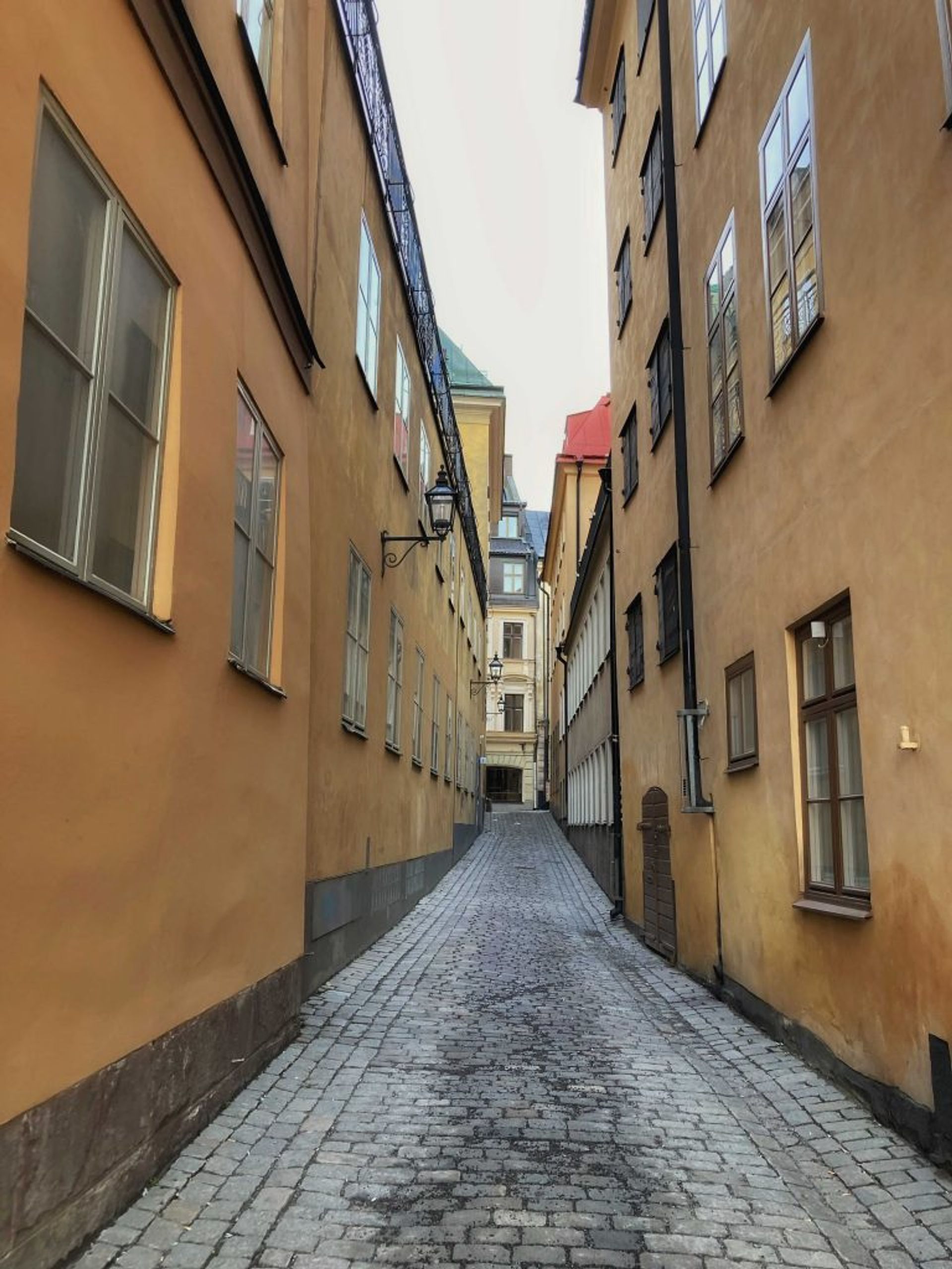 A street in the Old Town in Stockholm. 