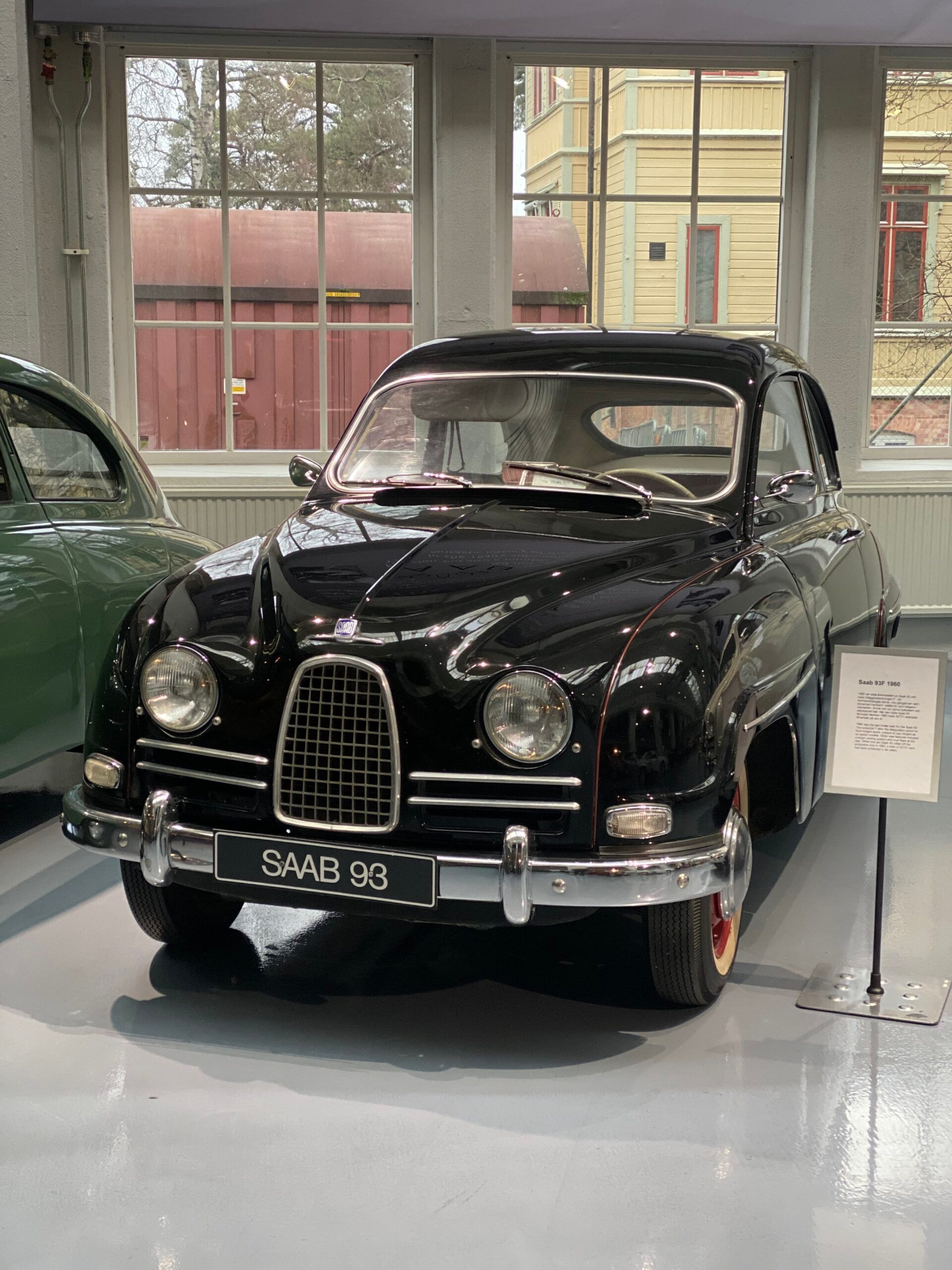 Cars on display at SAAB car museum
